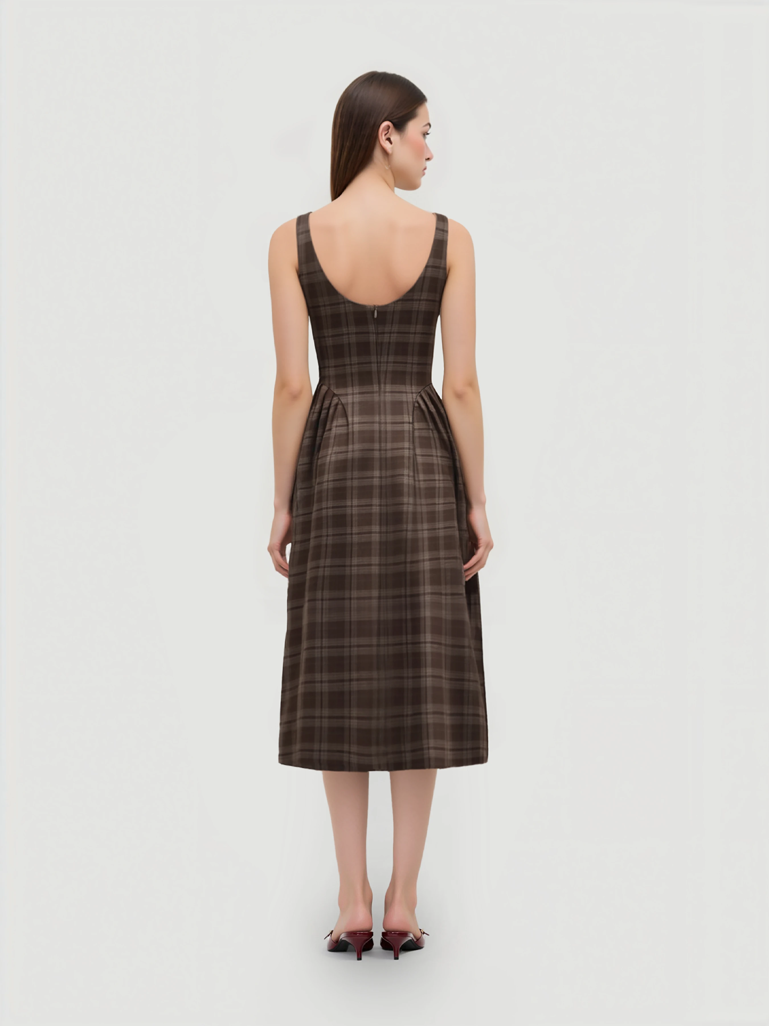 1039-square-neck-check-pleated-zipper-maxi-dress-1.webp