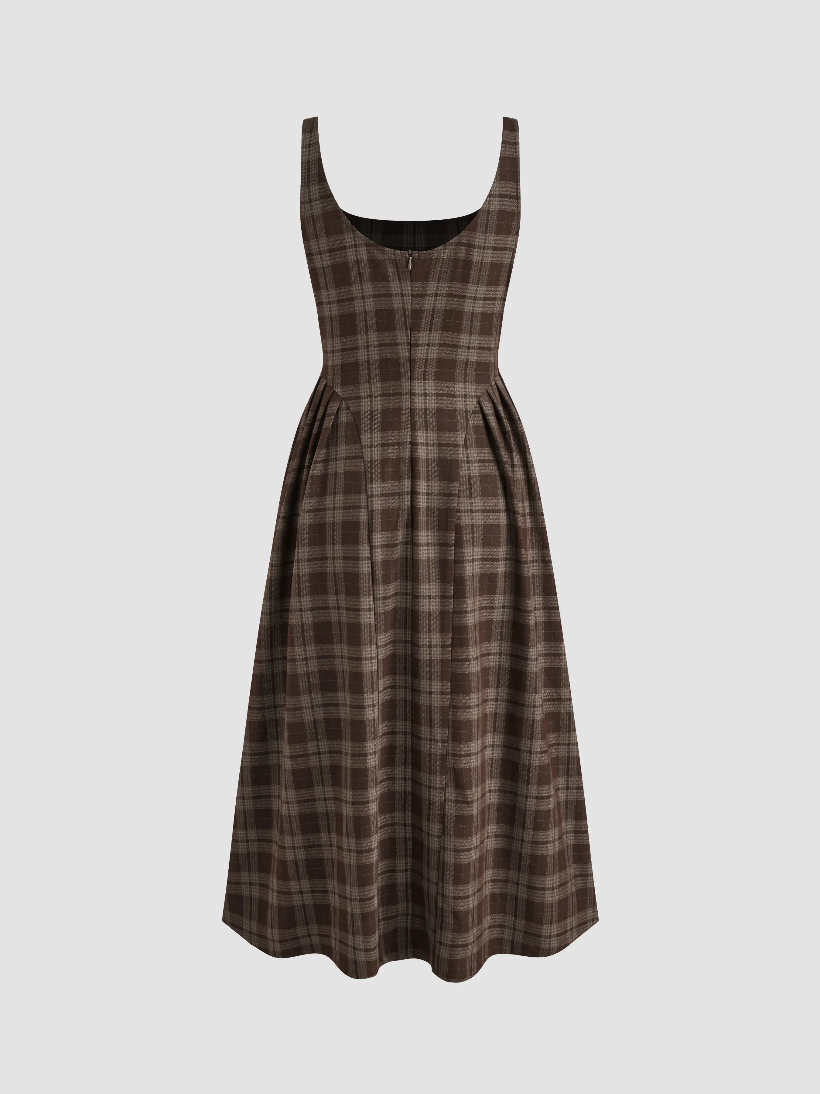 1039-square-neck-check-pleated-zipper-maxi-dress-1.webp