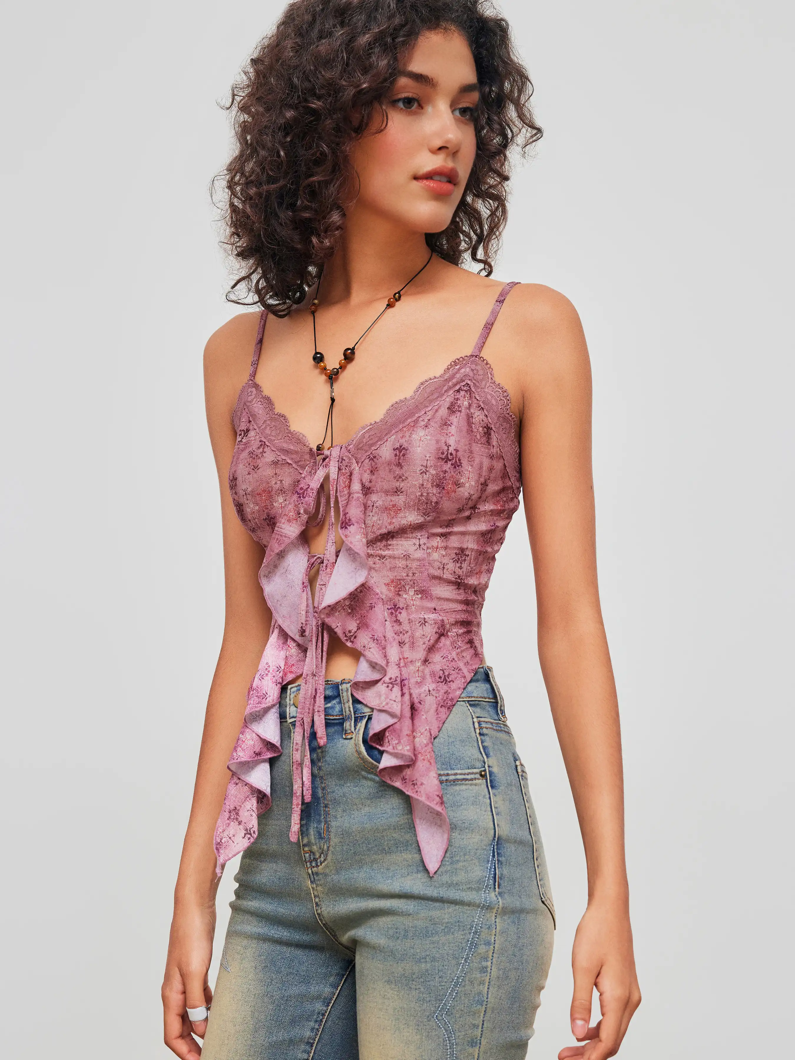 10809-v-neck-floral-tie-front-bow-lace-ruffle-hem-crop-cami-top-1.webp