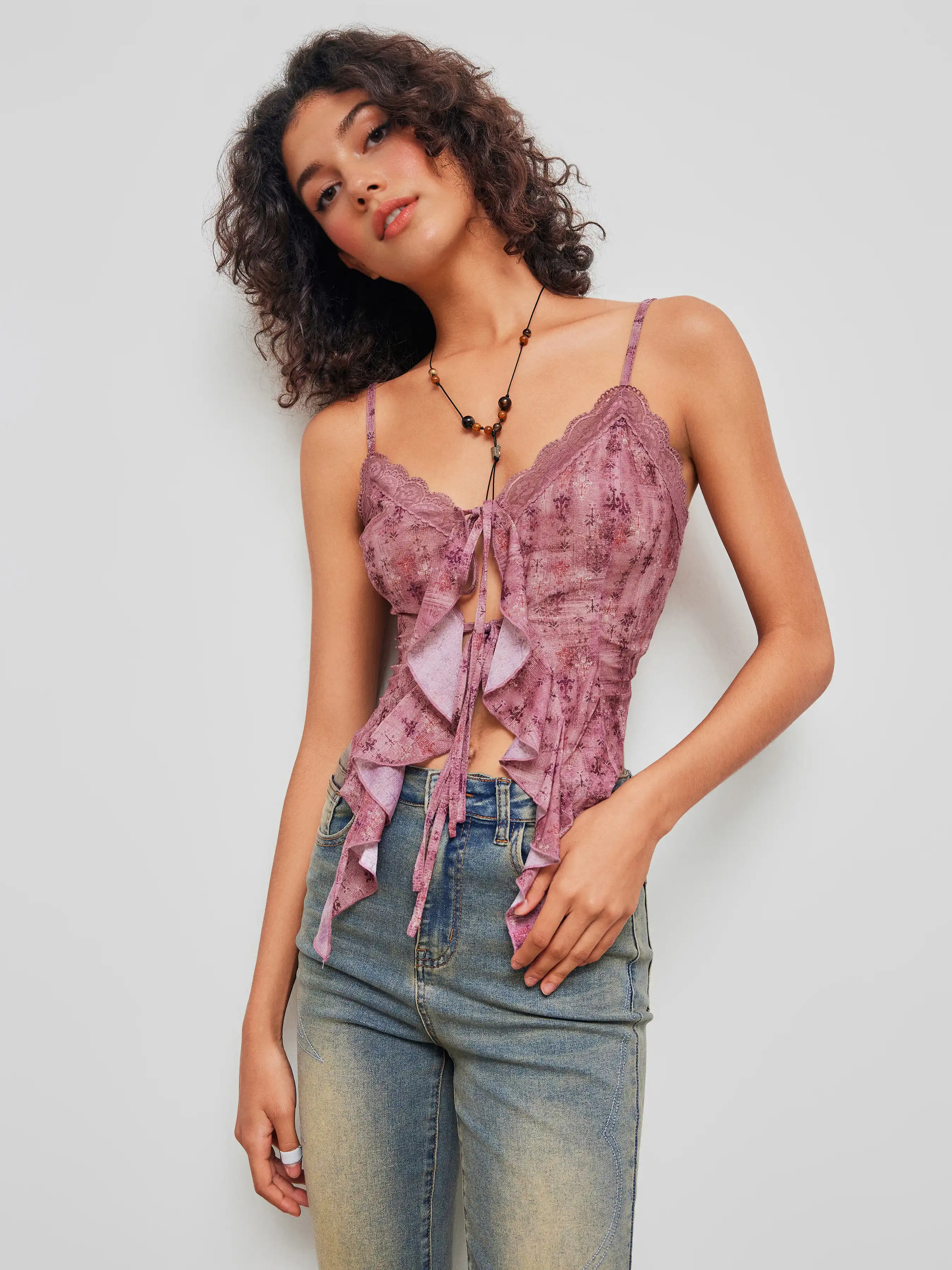 10809-v-neck-floral-tie-front-bow-lace-ruffle-hem-crop-cami-top-1.webp