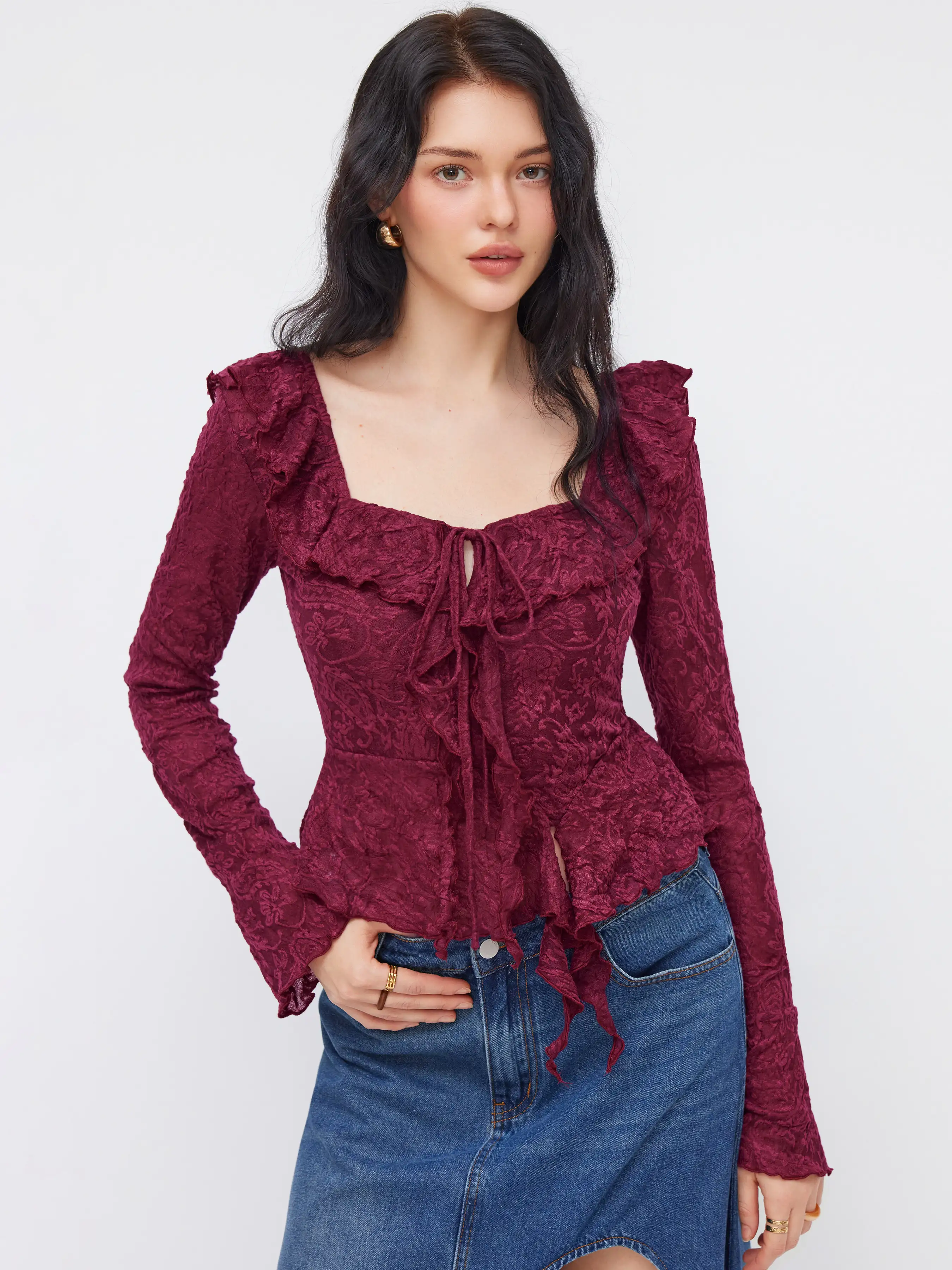11128-lace-sweetheart-floral-lettuce-trim-peplum-hem-long-sleeve-top-1.webp