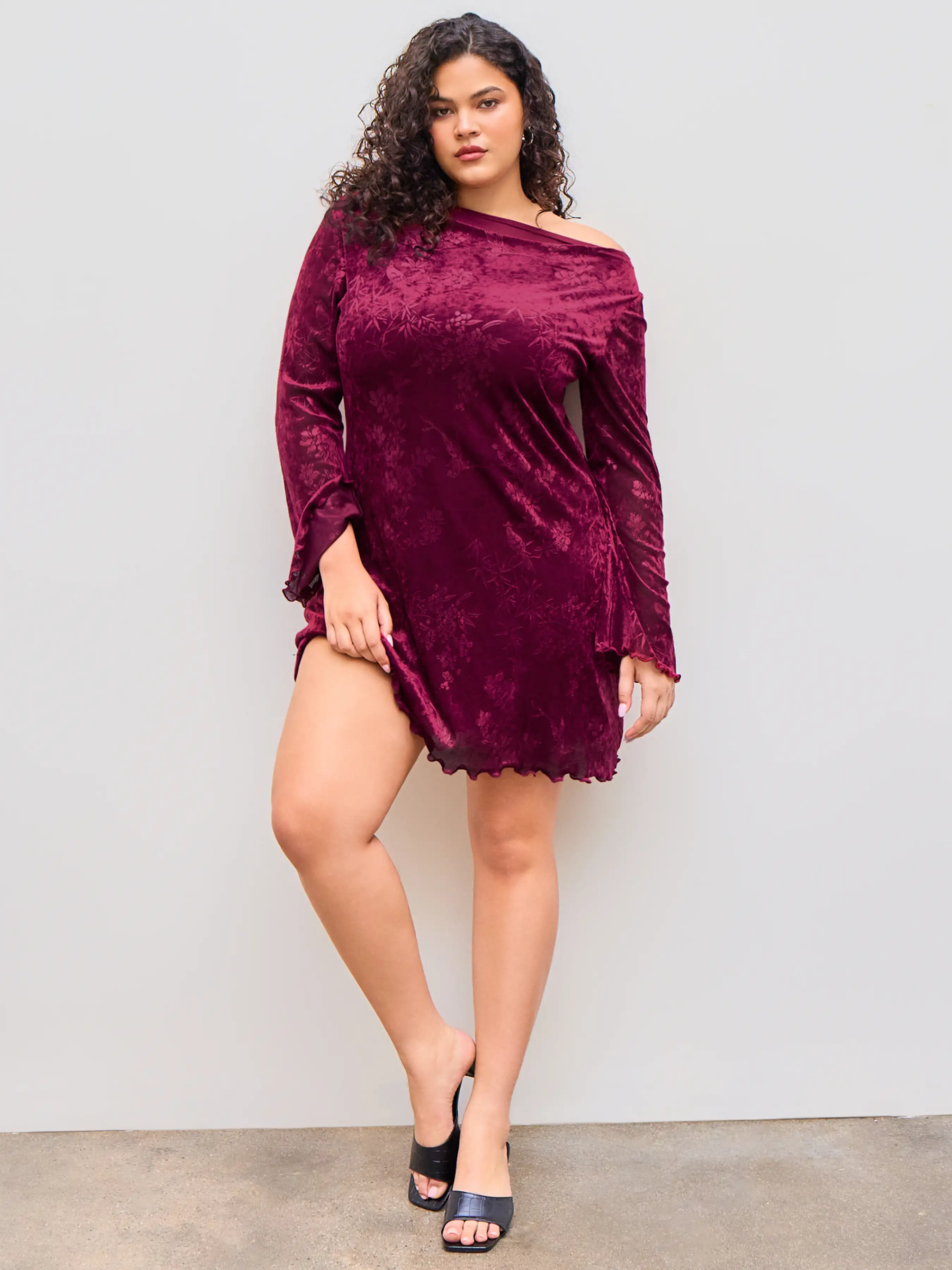 11763-velvet-boat-neckline-floral-lettuce-trim-mini-dress-curve-plus-1.webp