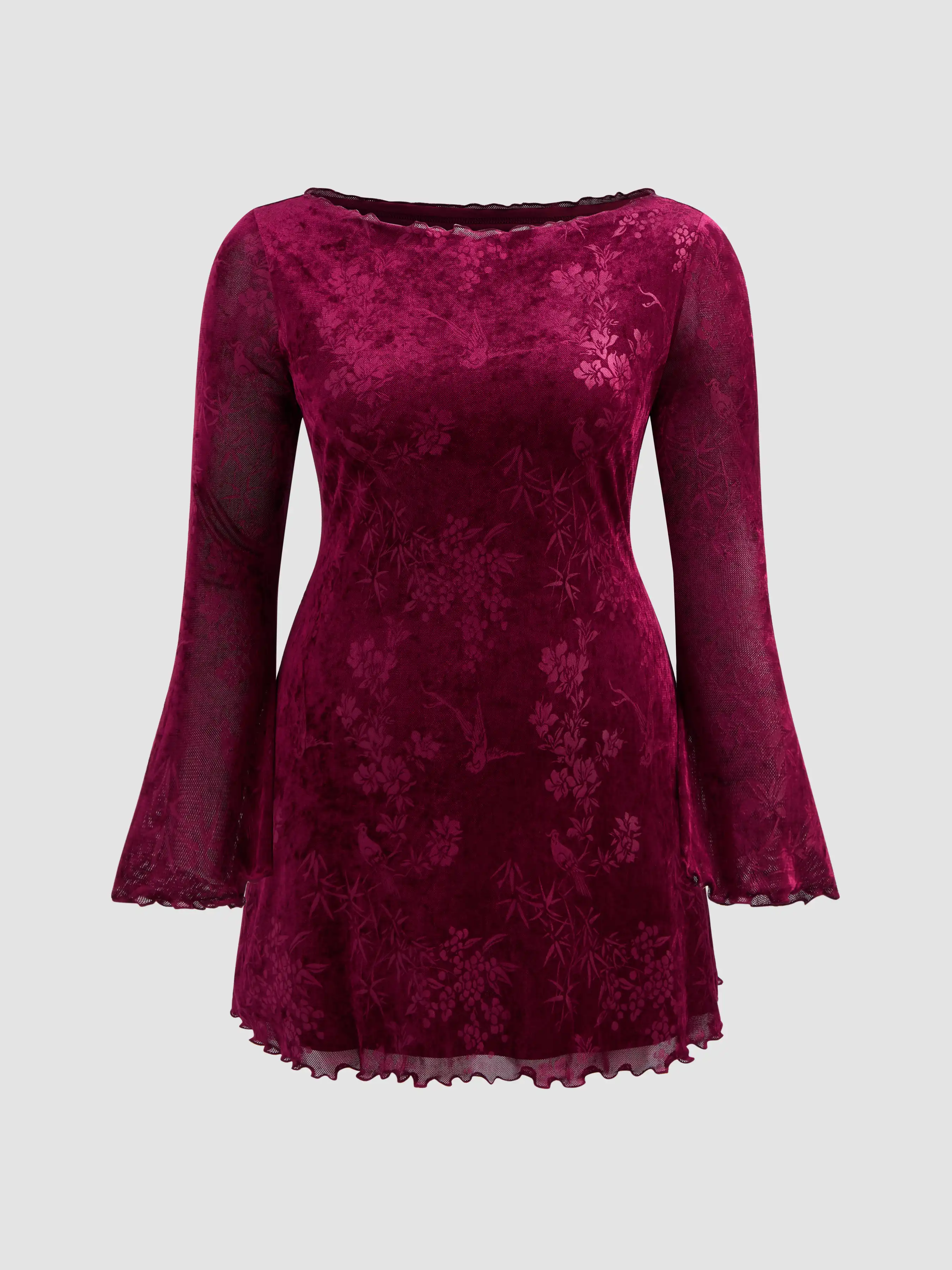 11763-velvet-boat-neckline-floral-lettuce-trim-mini-dress-curve-plus-1.webp