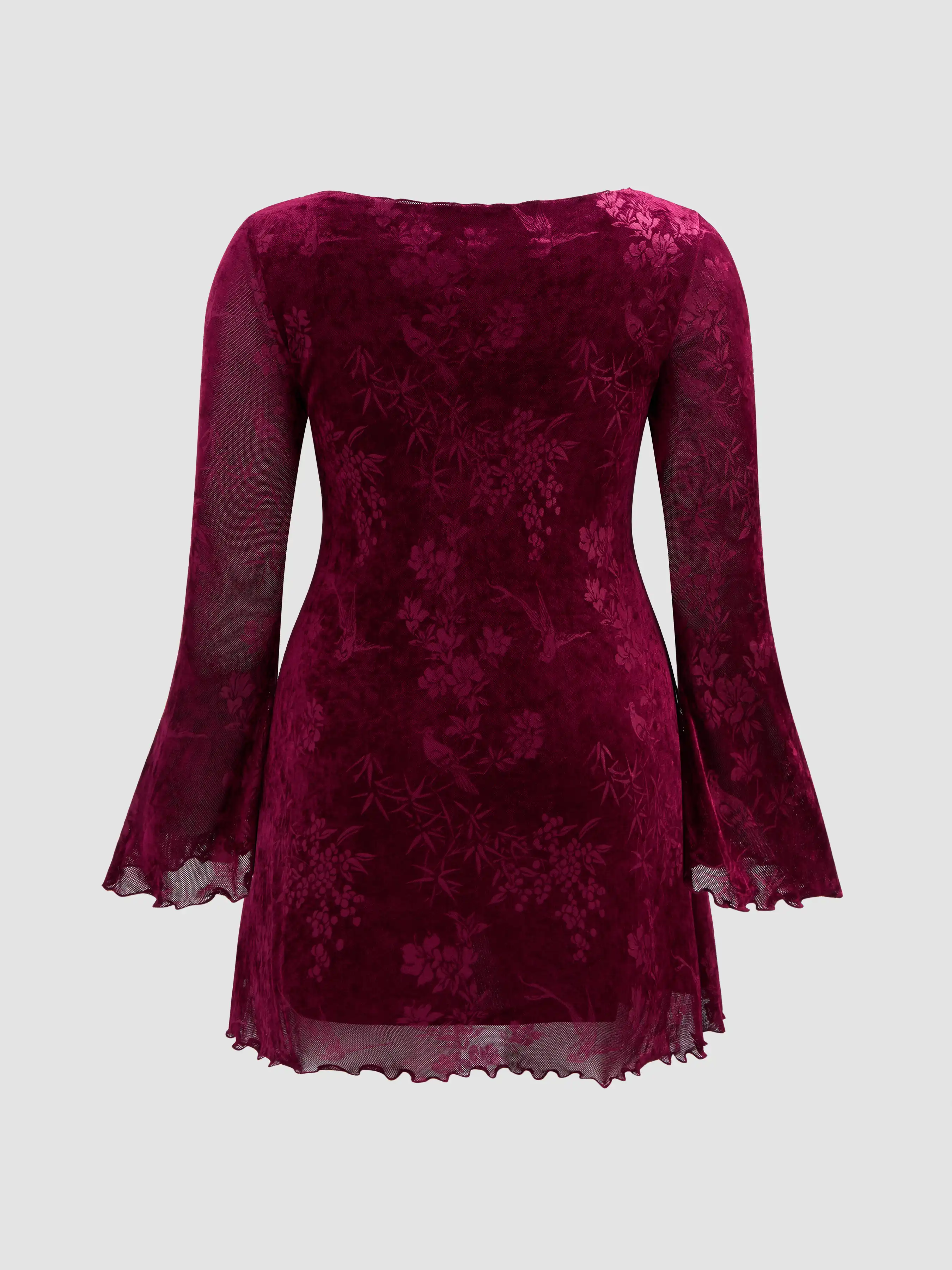 11763-velvet-boat-neckline-floral-lettuce-trim-mini-dress-curve-plus-1.webp