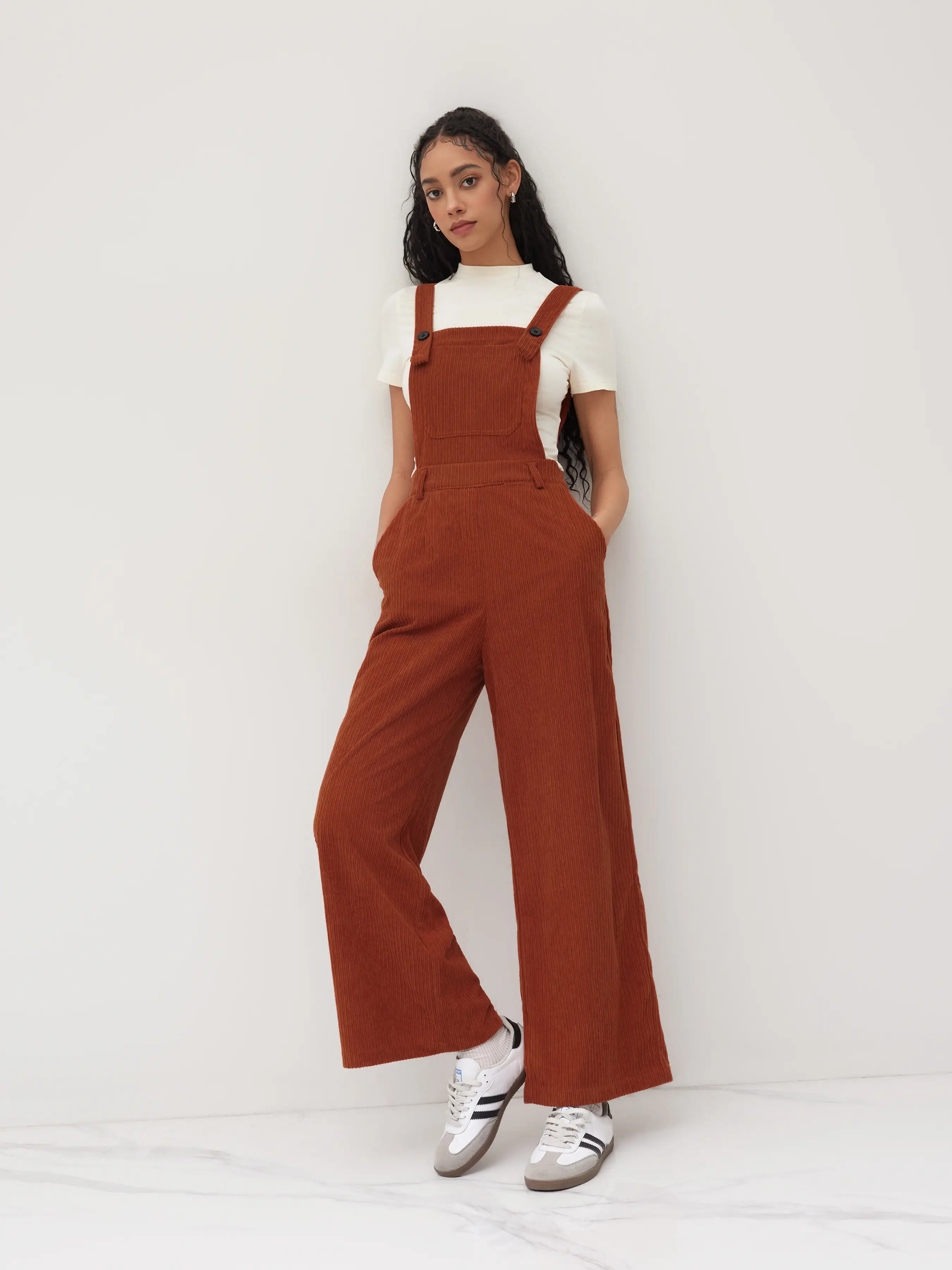 Corduroy Wide Leg Jumpsuit