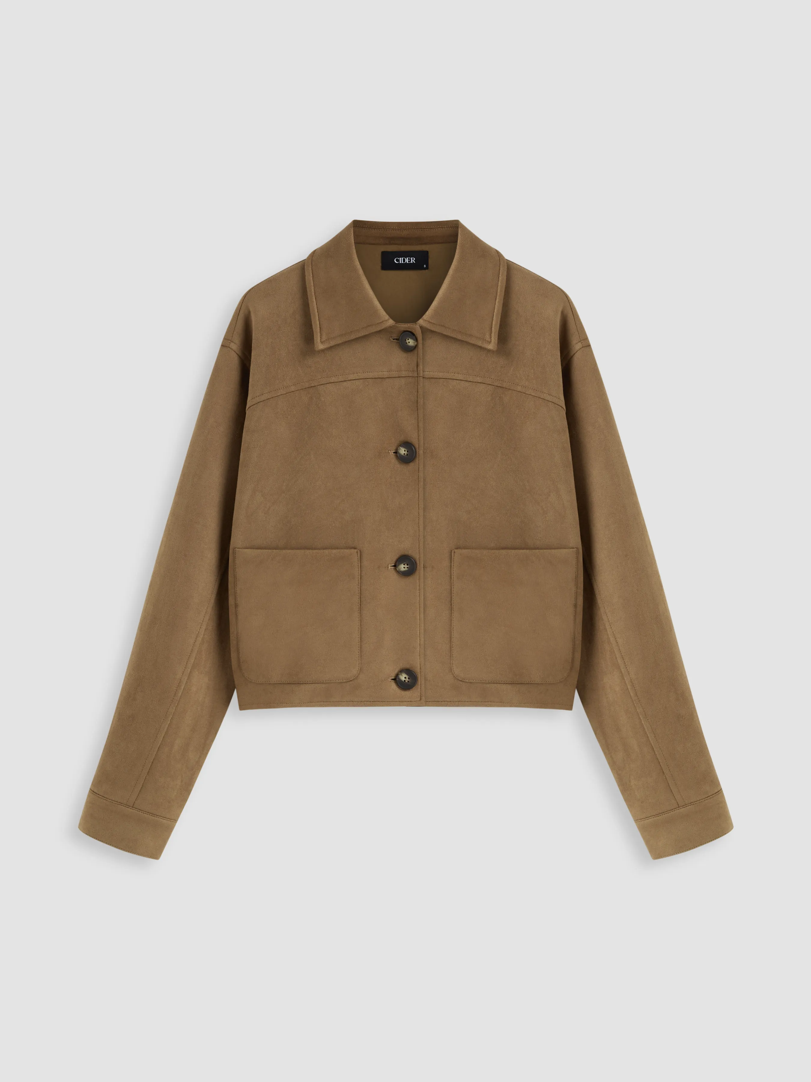 Suede Collar Oversized Jacket