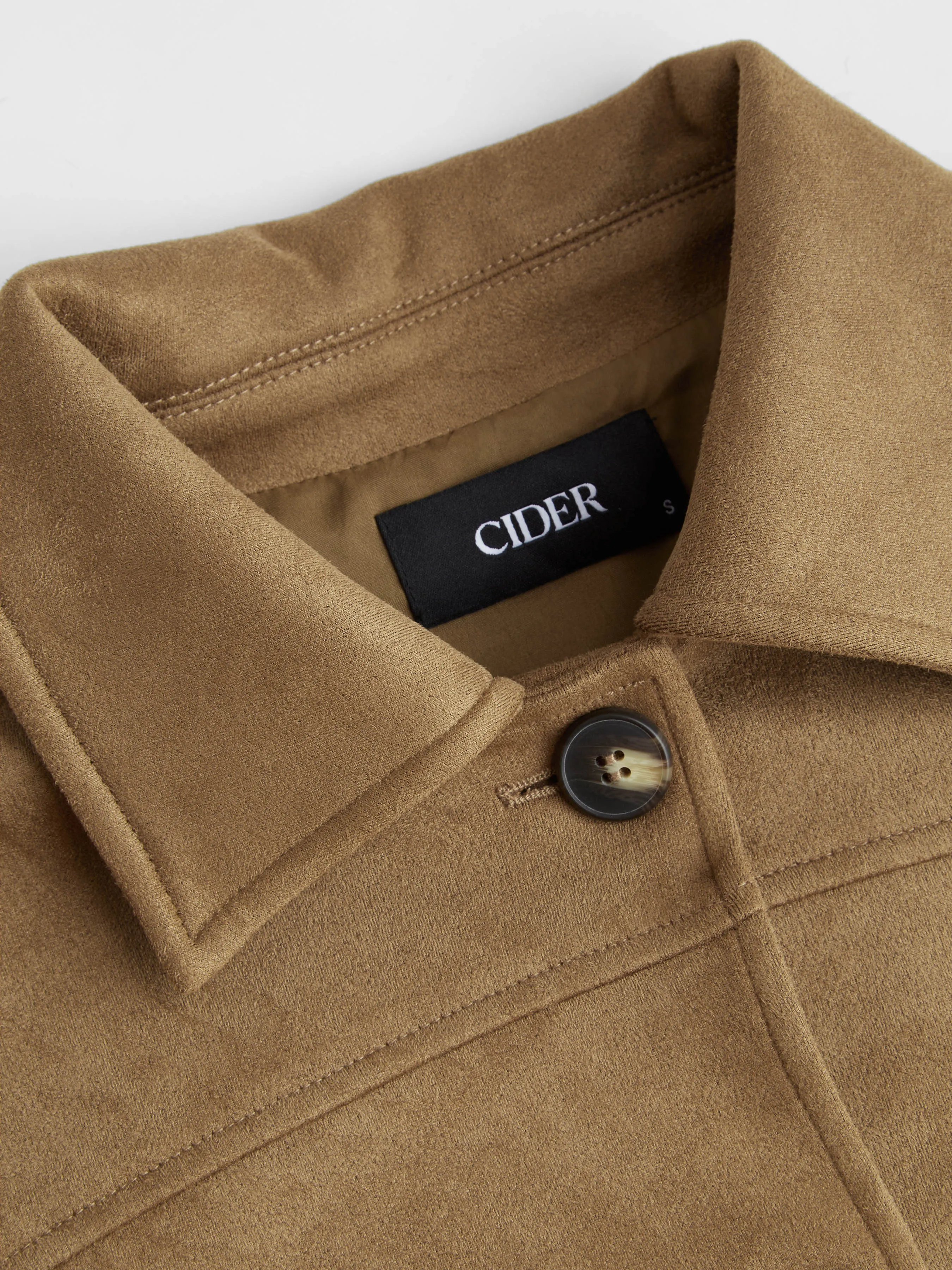 Suede Collar Oversized Jacket