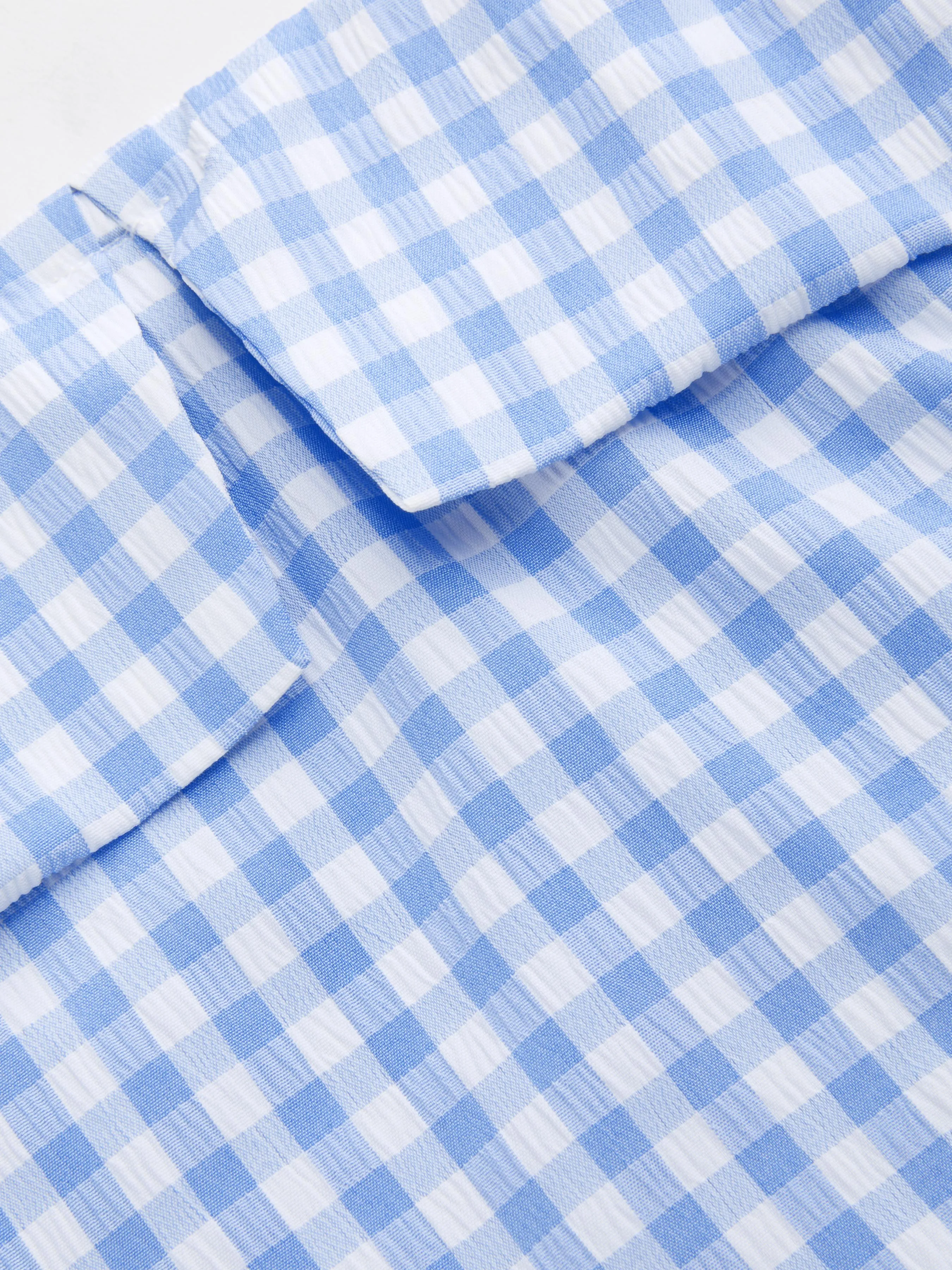 Gingham Shirred Crop Bandeau Top & Bowknot Maxi Skirt Matching Set