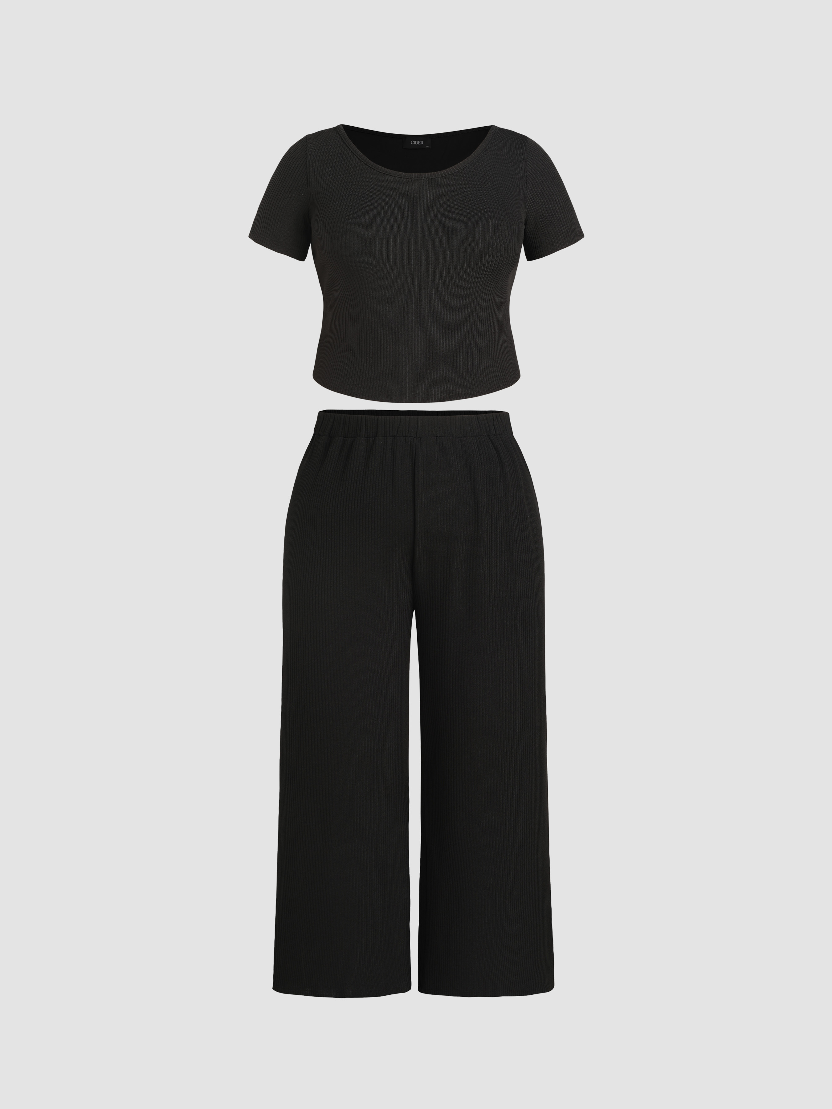 Knitted Short Sleeve Crop Top & Wide Leg Trousers Set Curve & Plus 1 13185-knitted-short-sleeve-crop-top-wide-leg-trousers-set-curve-plus-1.jpg