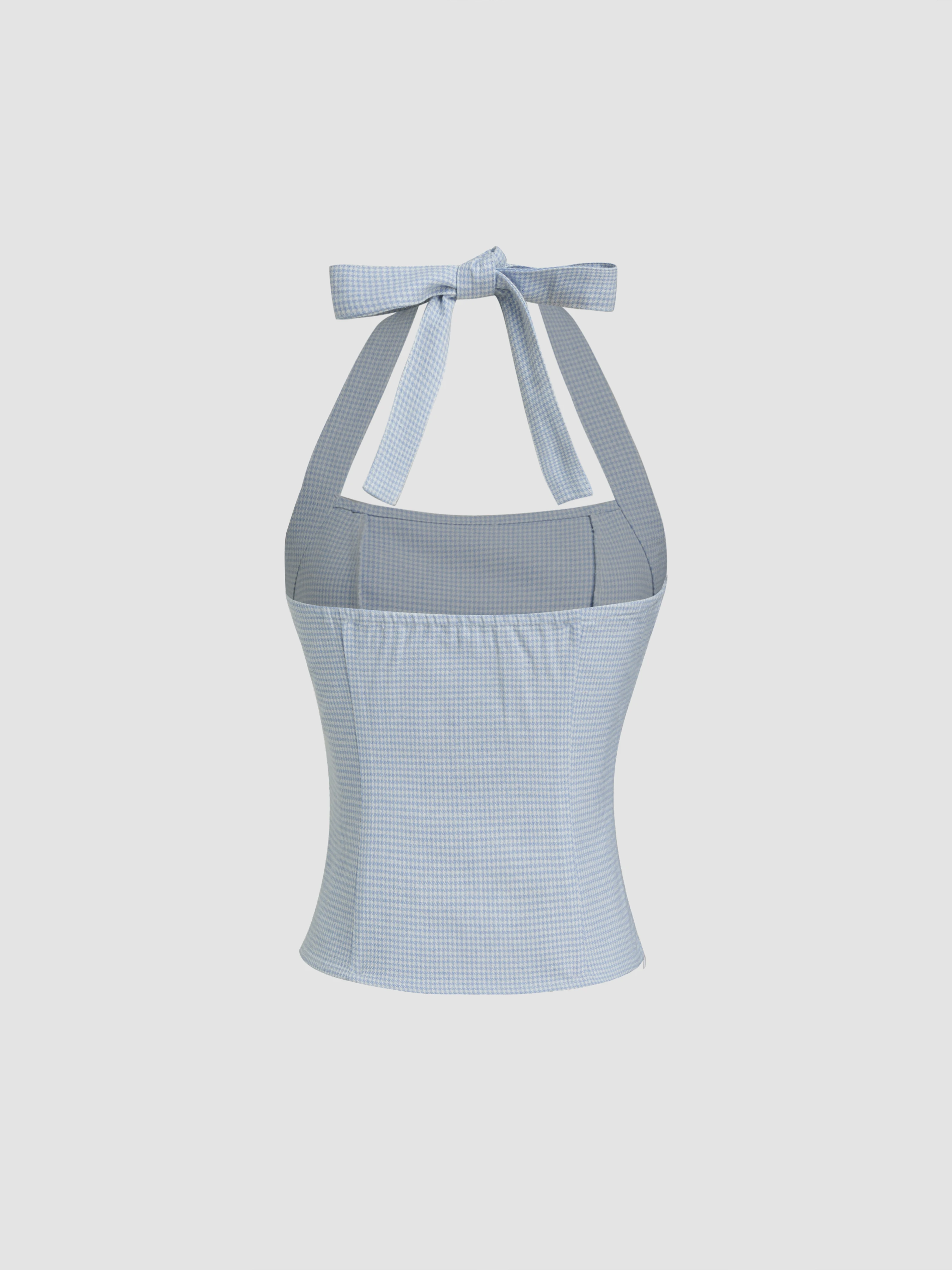 13787-linen-blend-halter-neckline-houndstooth-knotted-tank-top-1.webp