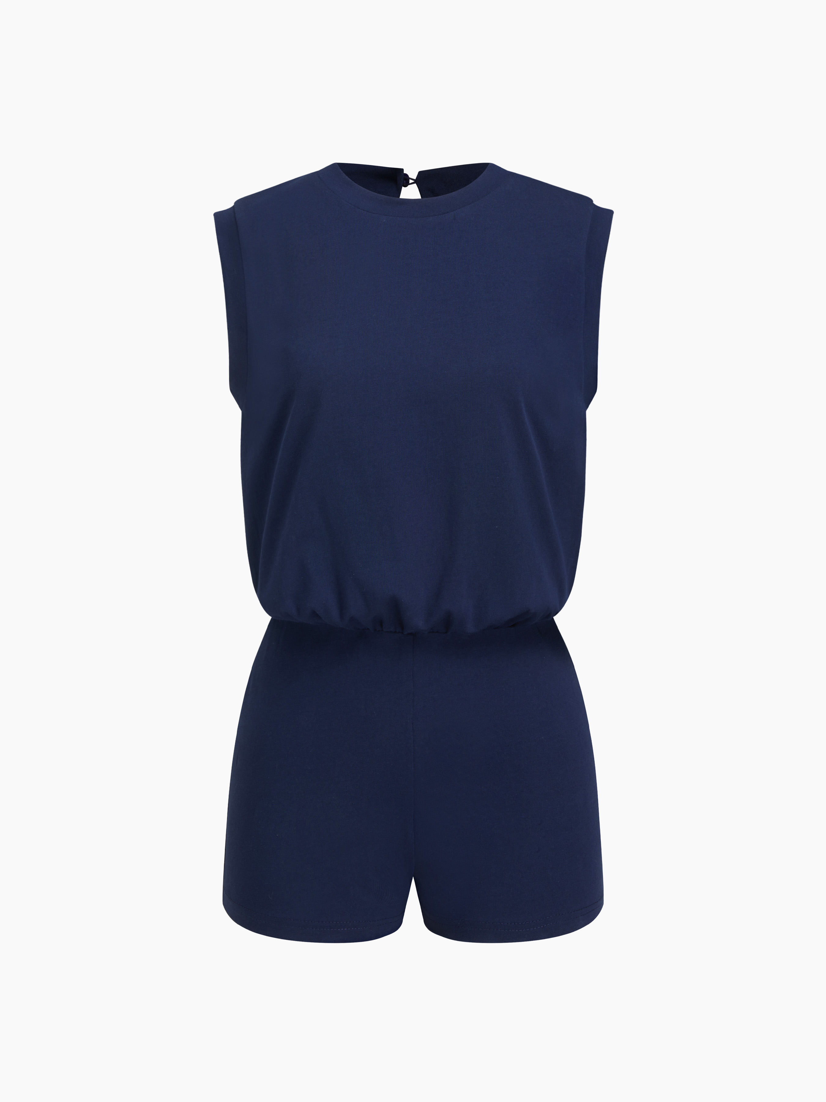 100% Cotton Cut Out Back Micro Romper