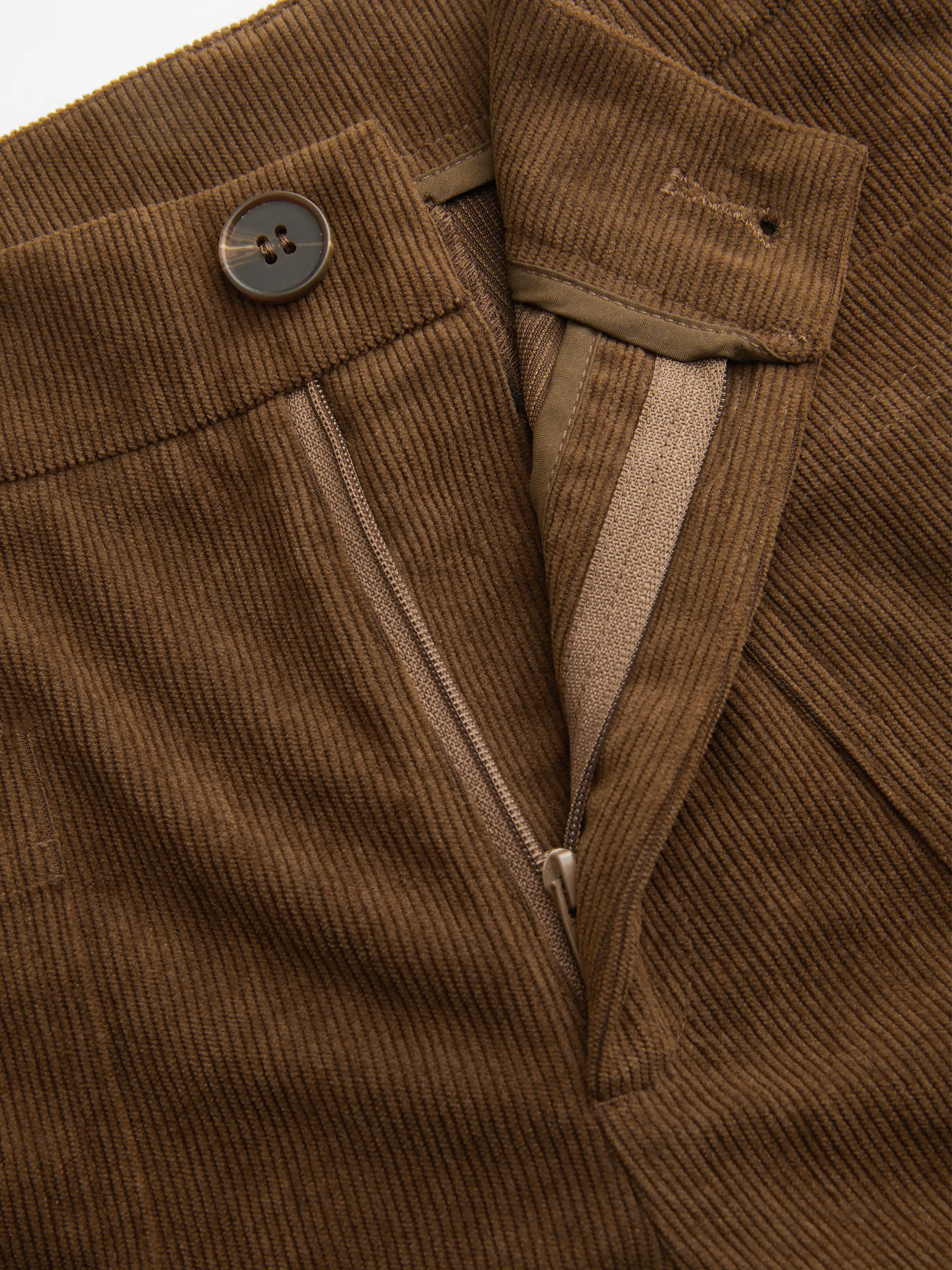 Corduroy Low Rise Wide Leg Trousers