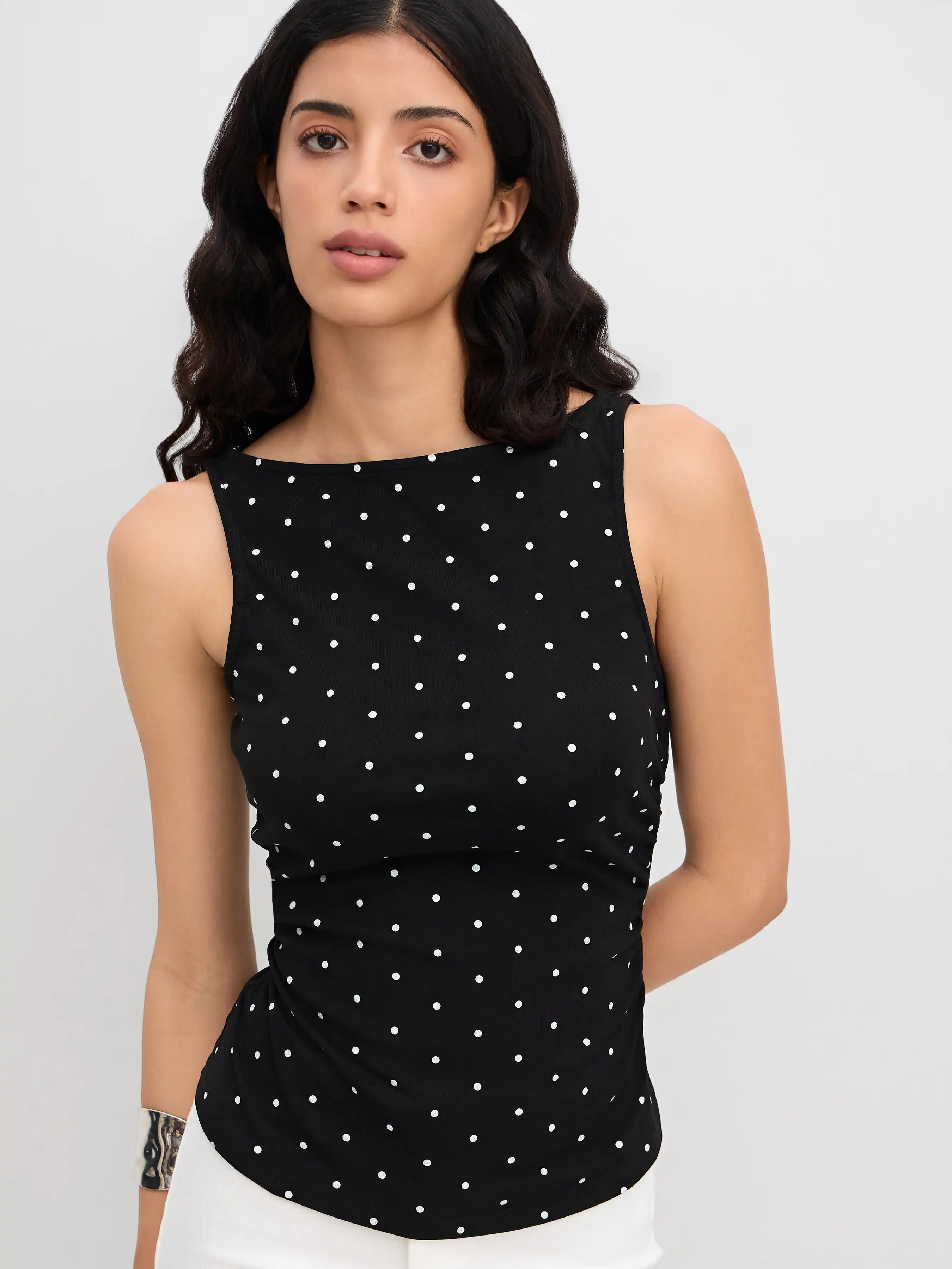 157-cotton-blend-boat-neck-knotted-polka-dot-ruched-tank-top-1.webp