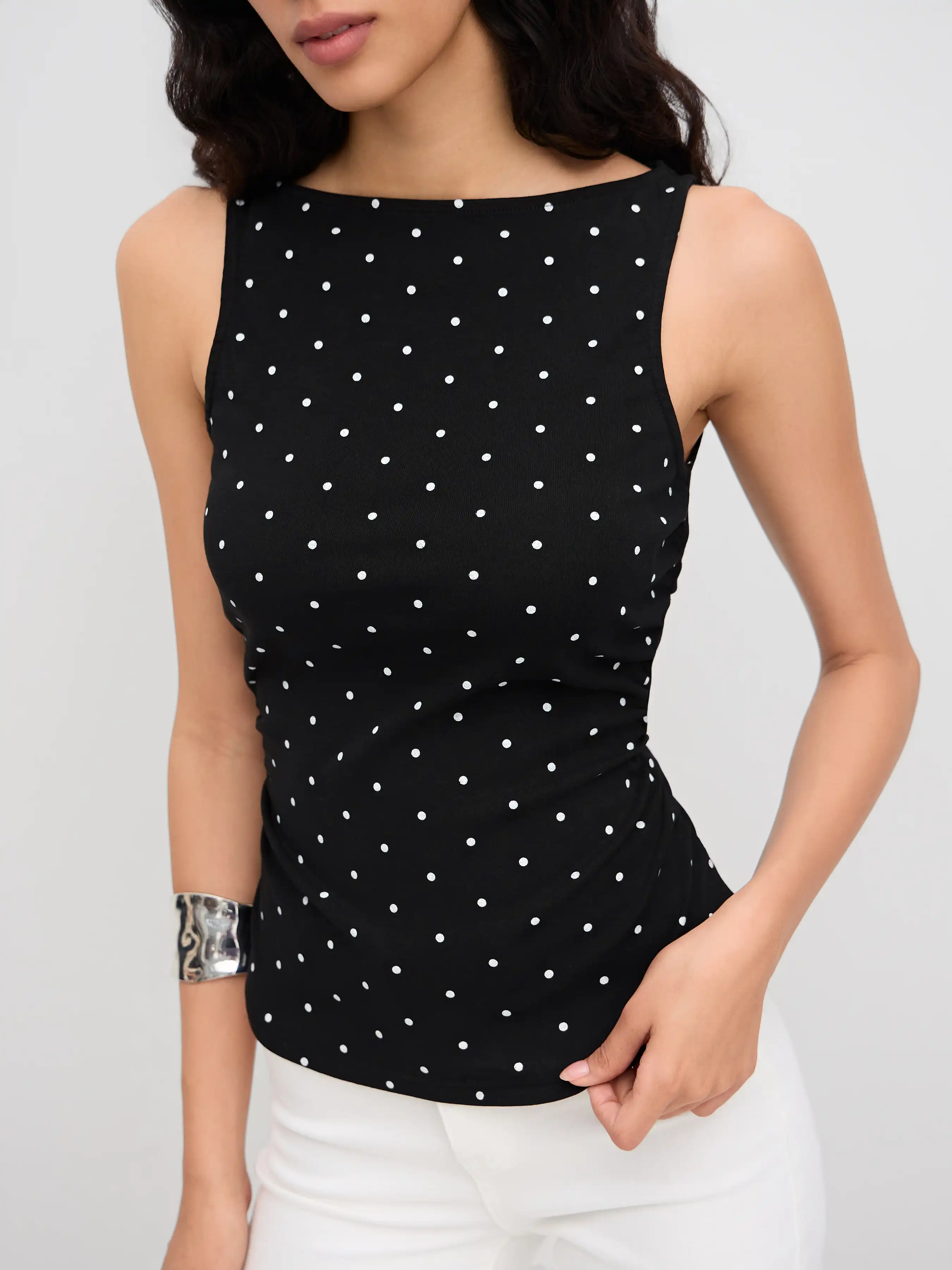 157-cotton-blend-boat-neck-knotted-polka-dot-ruched-tank-top-1.webp