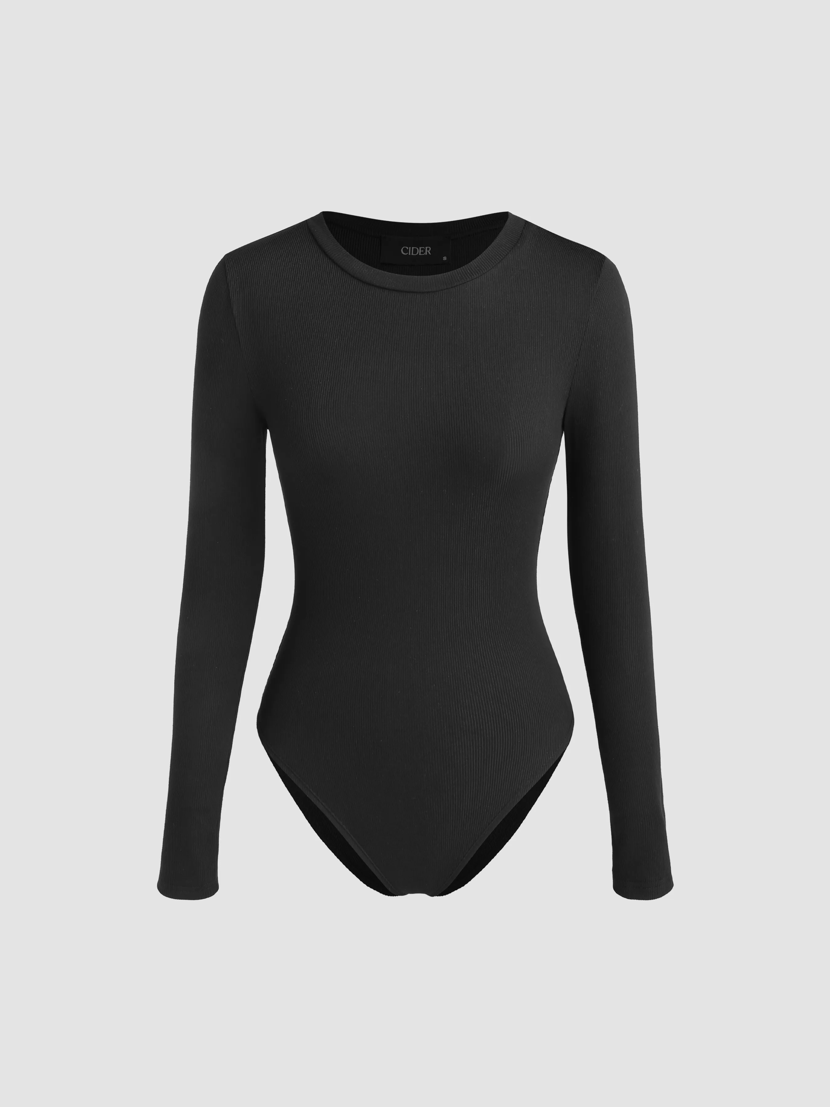 Round Neckline Long Sleeve Bodysuit