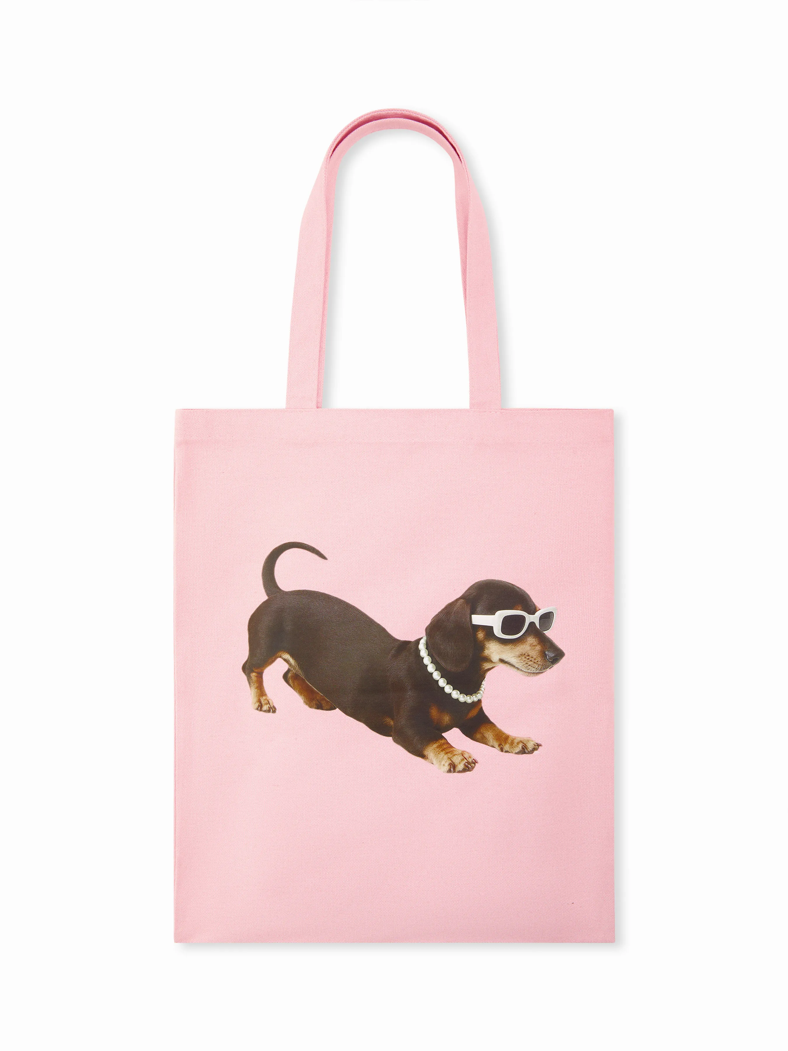 DACHSHUND PUPPY GRAPHIC CANVAS BAG