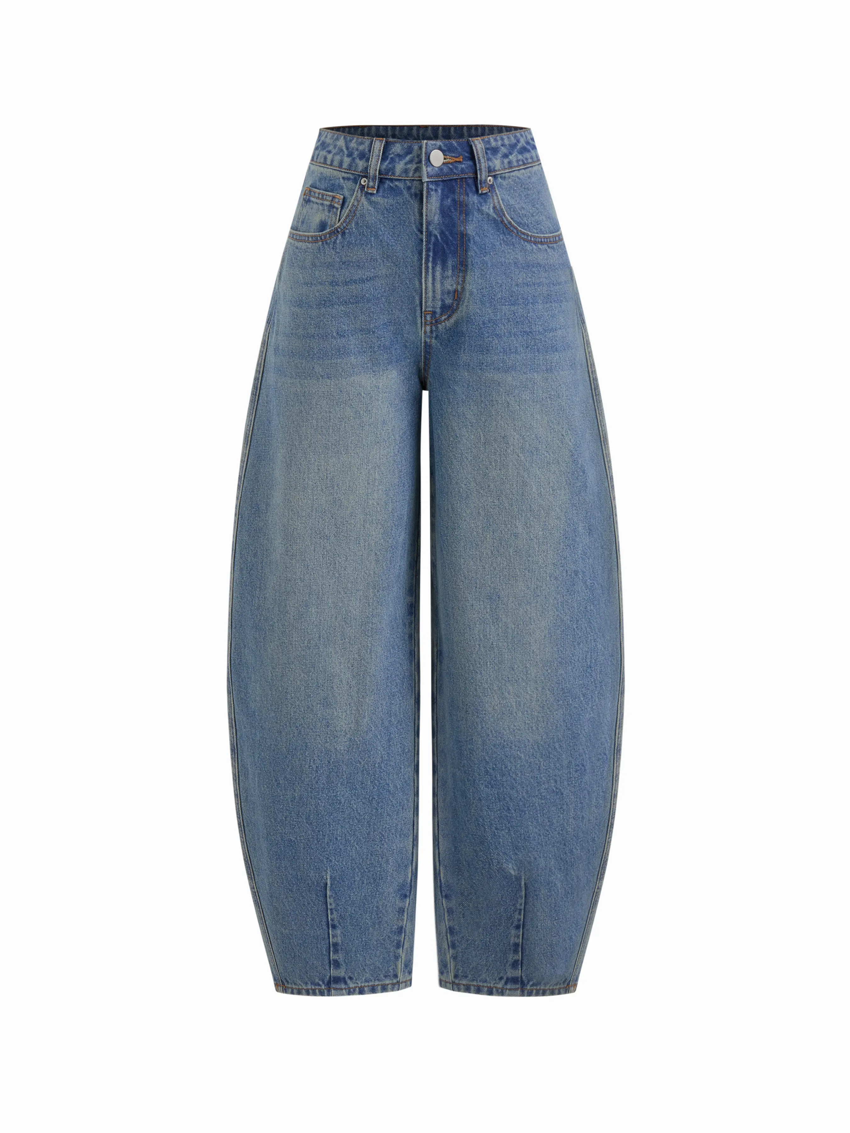 Cider Denim Mid Rise Barrel-leg Jeans