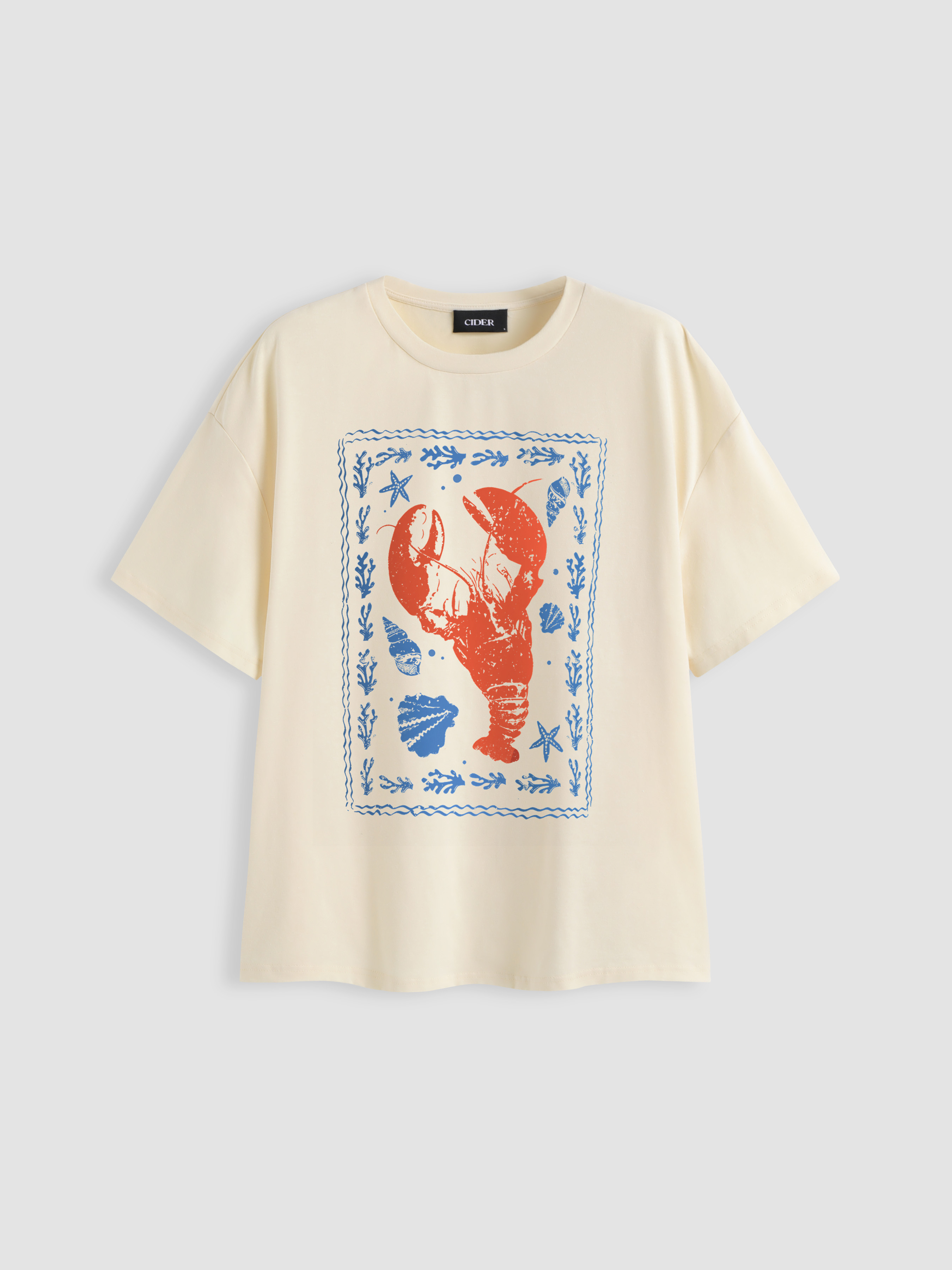 Oversized Lobster Graphic Tee