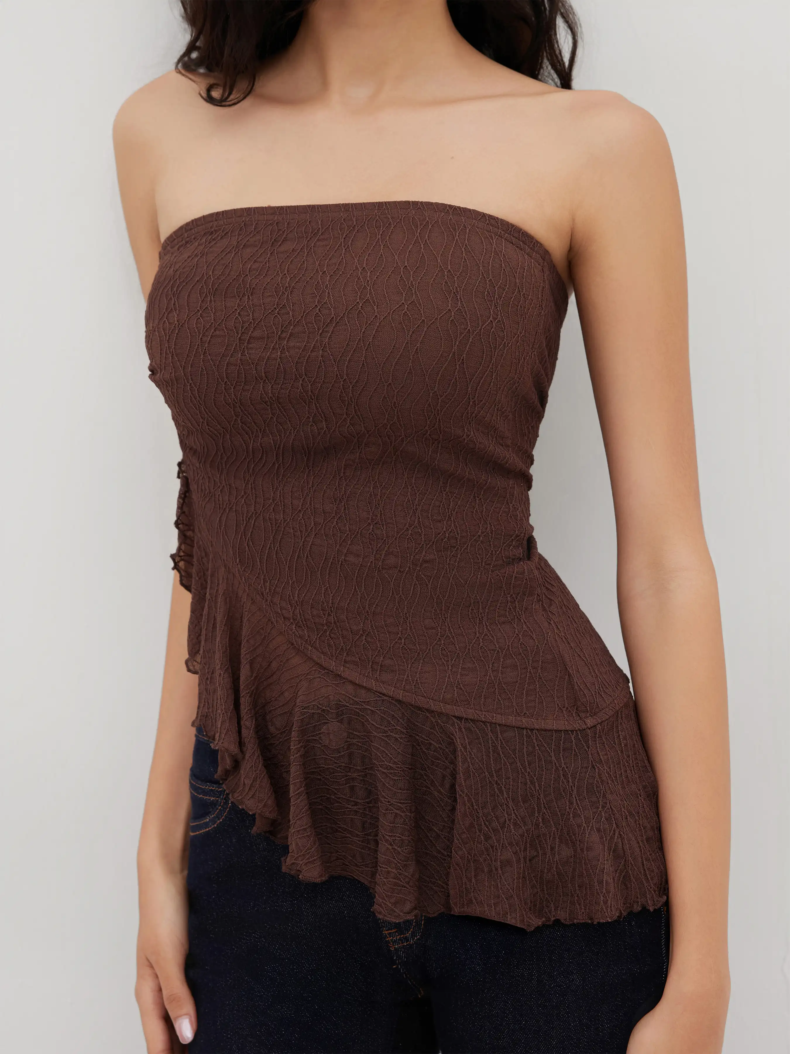 3463-mesh-texture-drawstring-ruffle-bandeau-top-1.webp