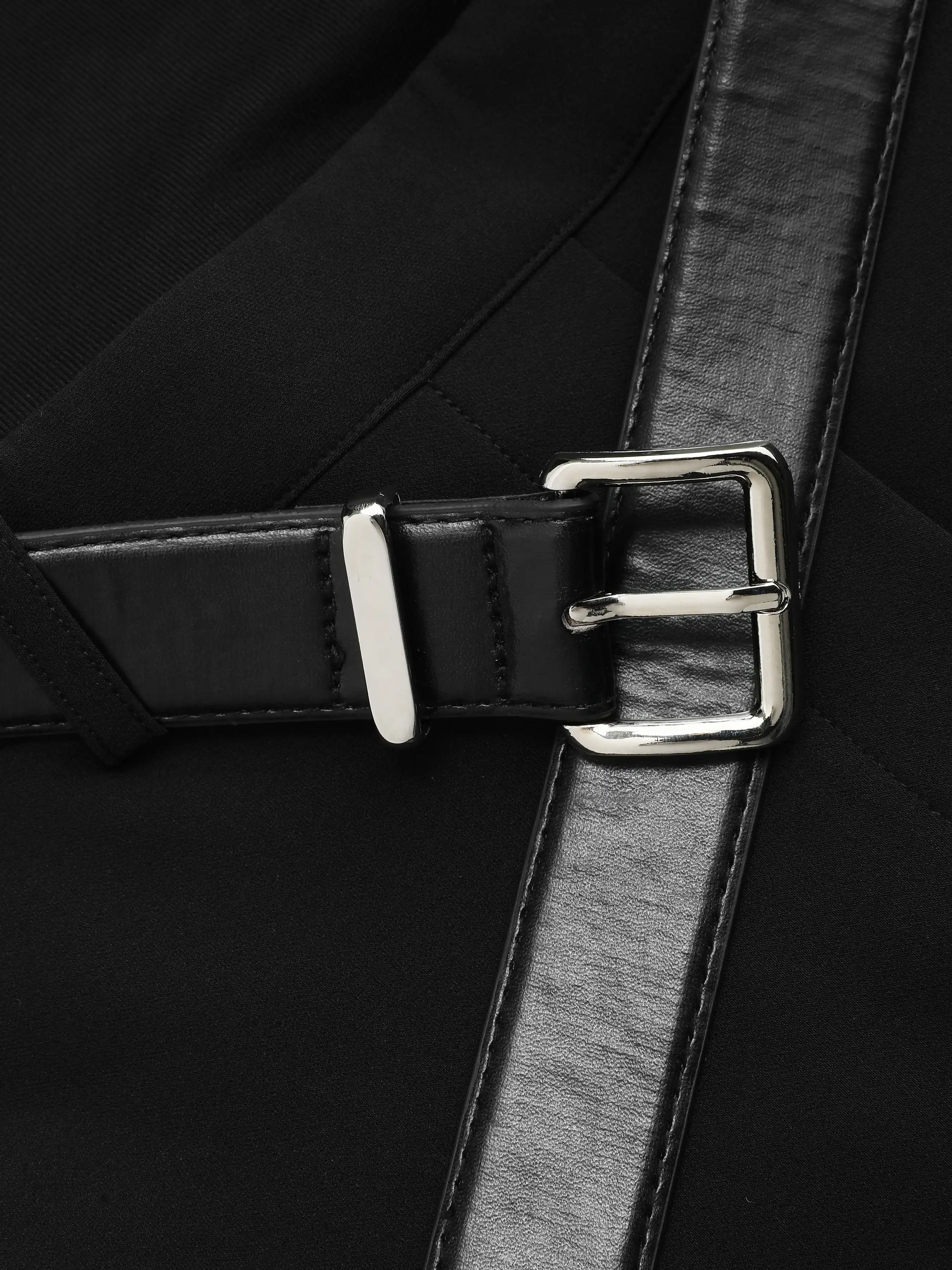 Boat Neck Tapered Jumpsuit With Belt