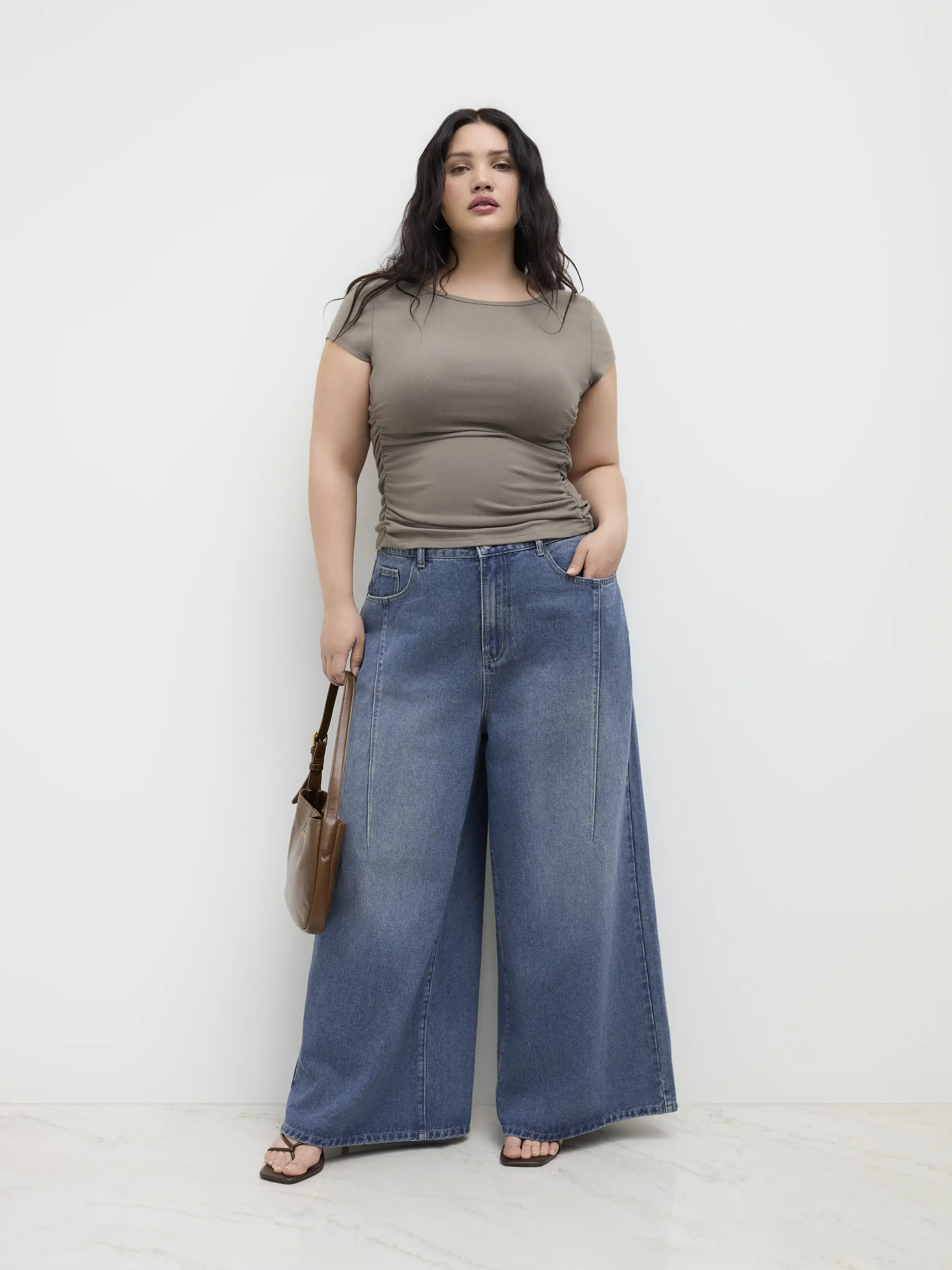 Cider Denim Mid Rise Baggy Jeans Curve & Plus