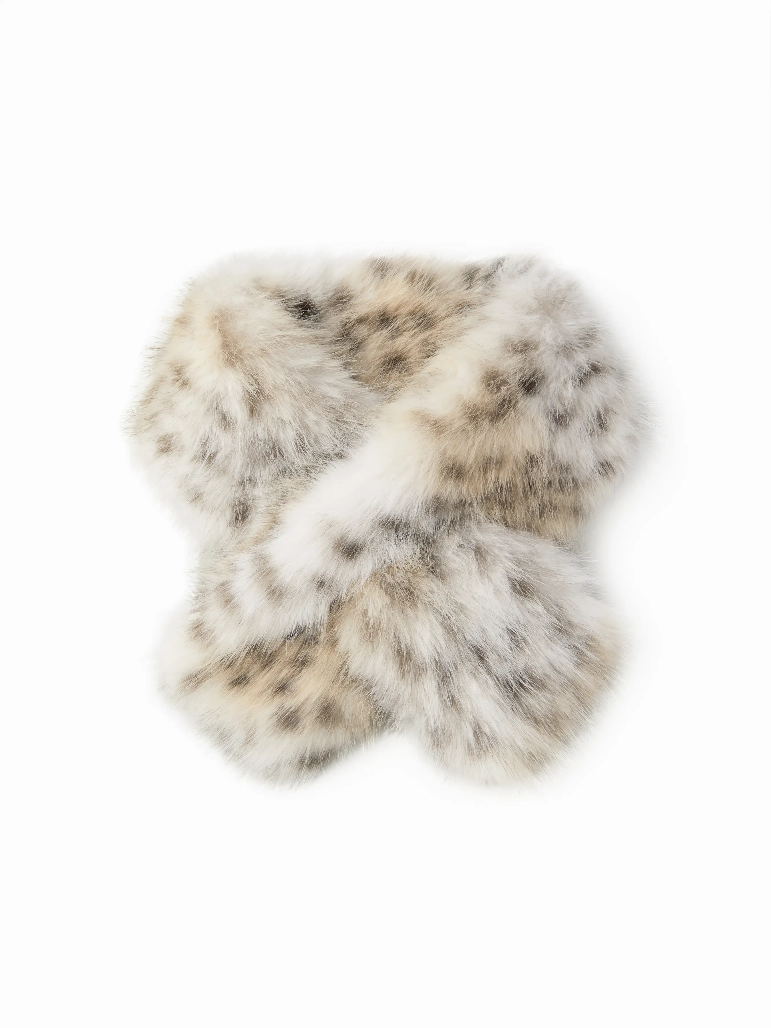 LEOPARD PRINT FUZZY SCARF