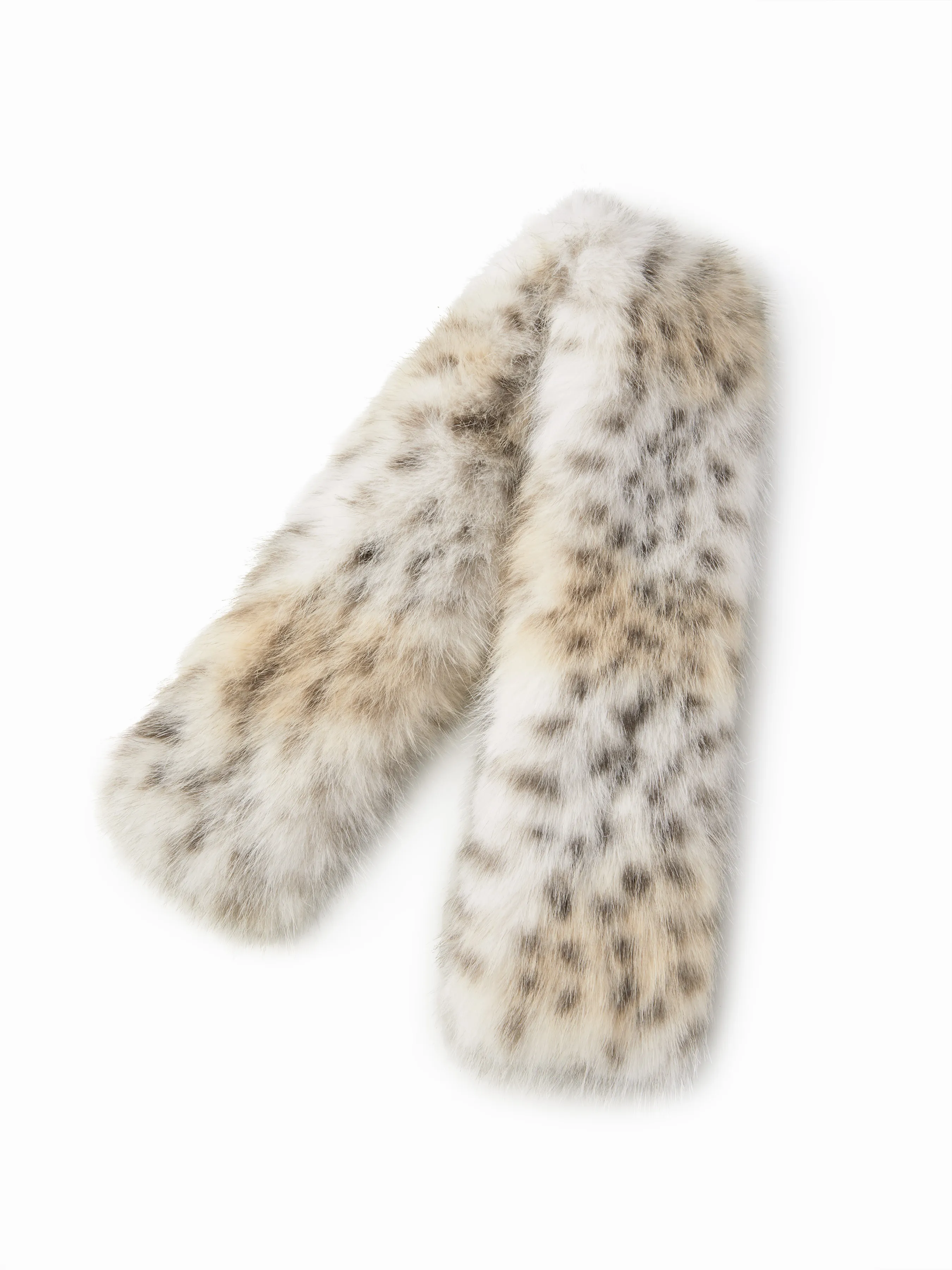 LEOPARD PRINT FUZZY SCARF