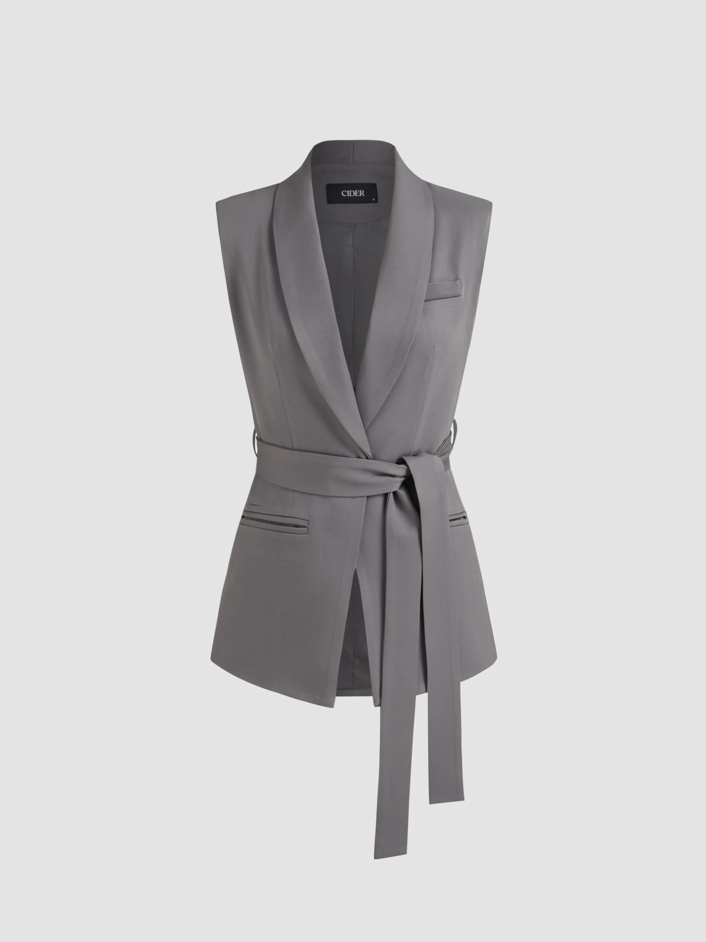 Blazer Vest With Belt