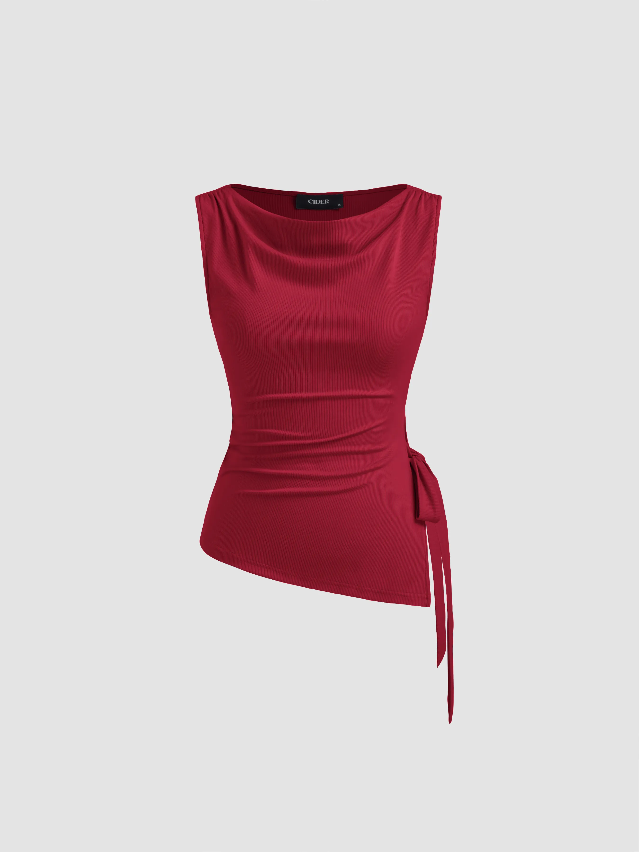 4954-cowl-neck-ruched-split-knotted-asymmetrical-tank-top-1.webp