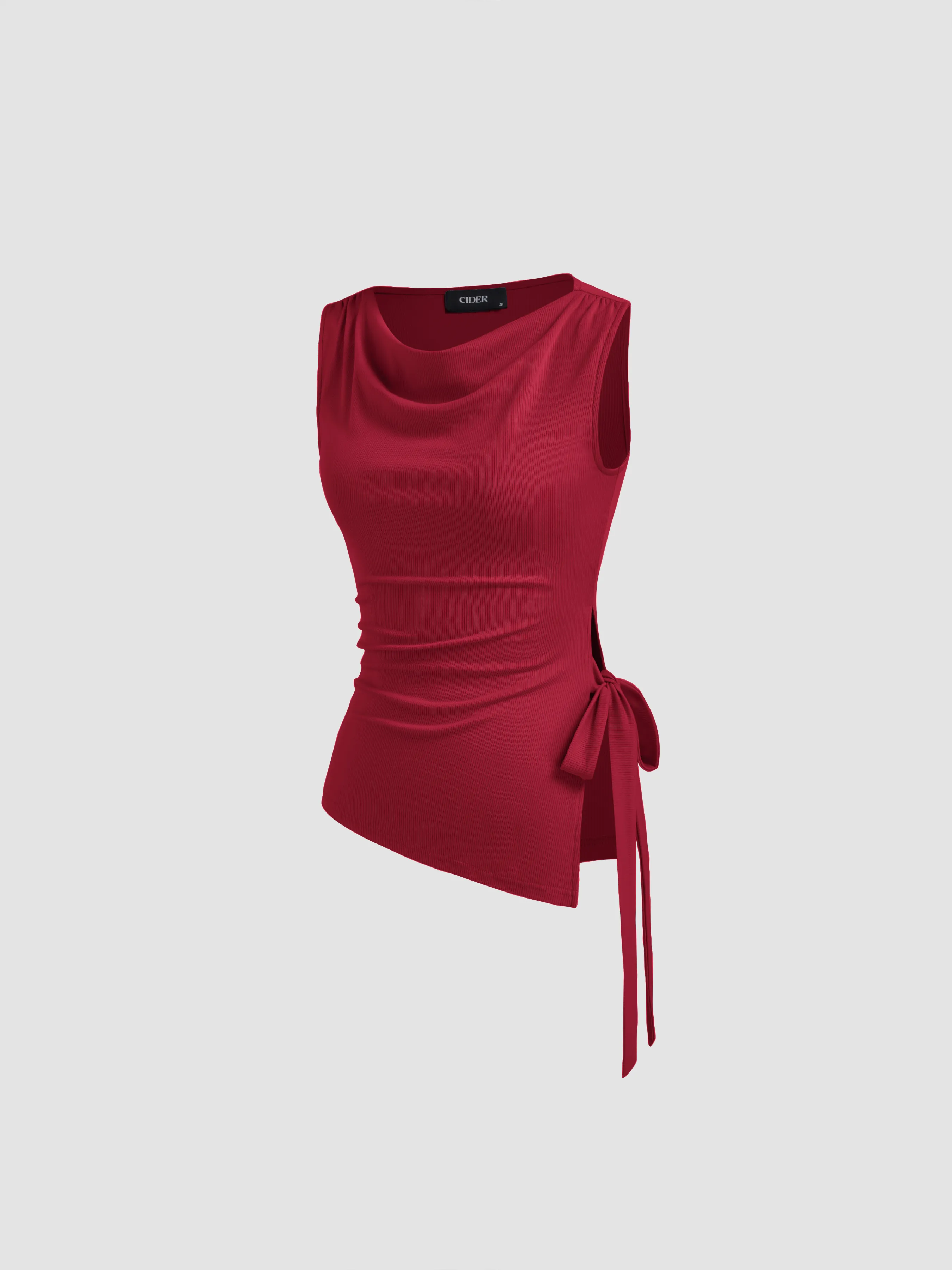 4954-cowl-neck-ruched-split-knotted-asymmetrical-tank-top-1.webp
