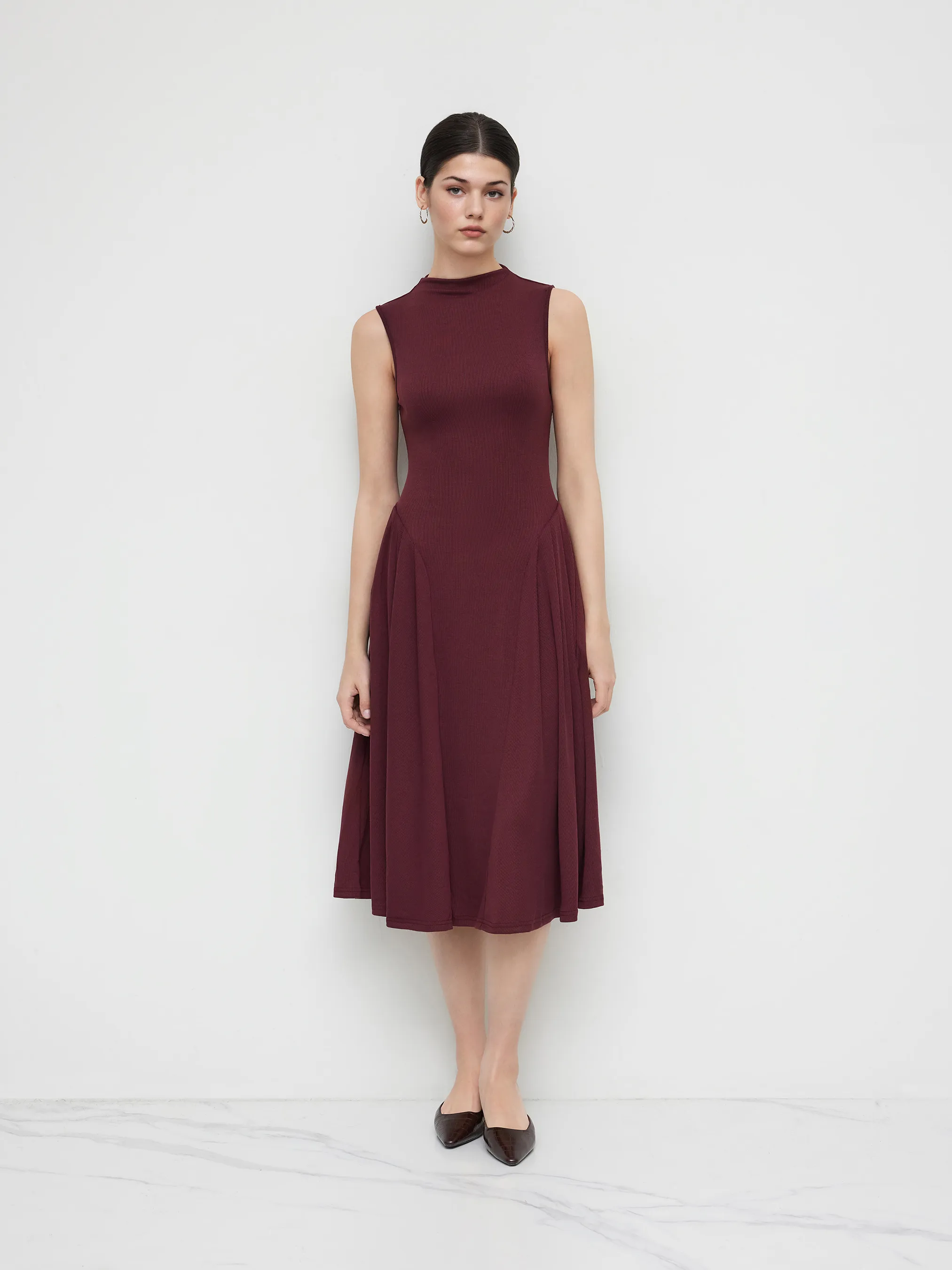 4993-high-neck-solid-ruffle-midi-dress-1.webp
