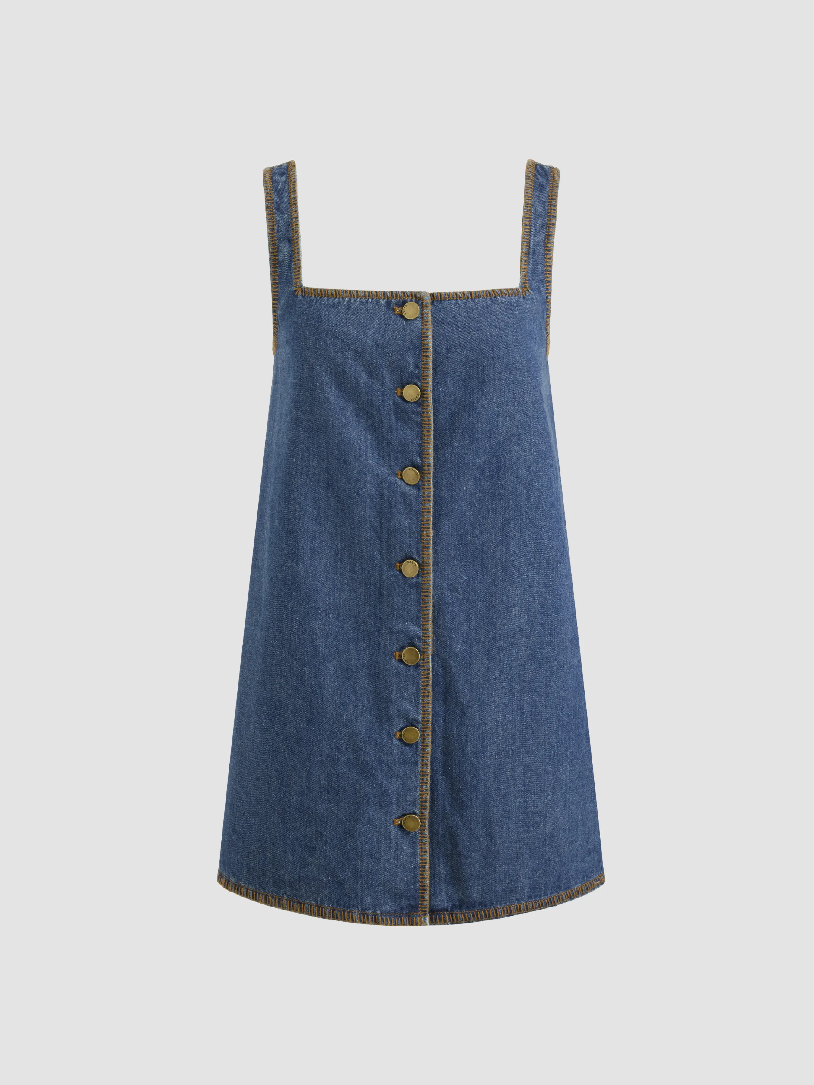 Denim Button Contrasting Stitch Pinafore Mini Dress 1 5193-denim-button-contrasting-stitch-pinafore-mini-dress-1.webp