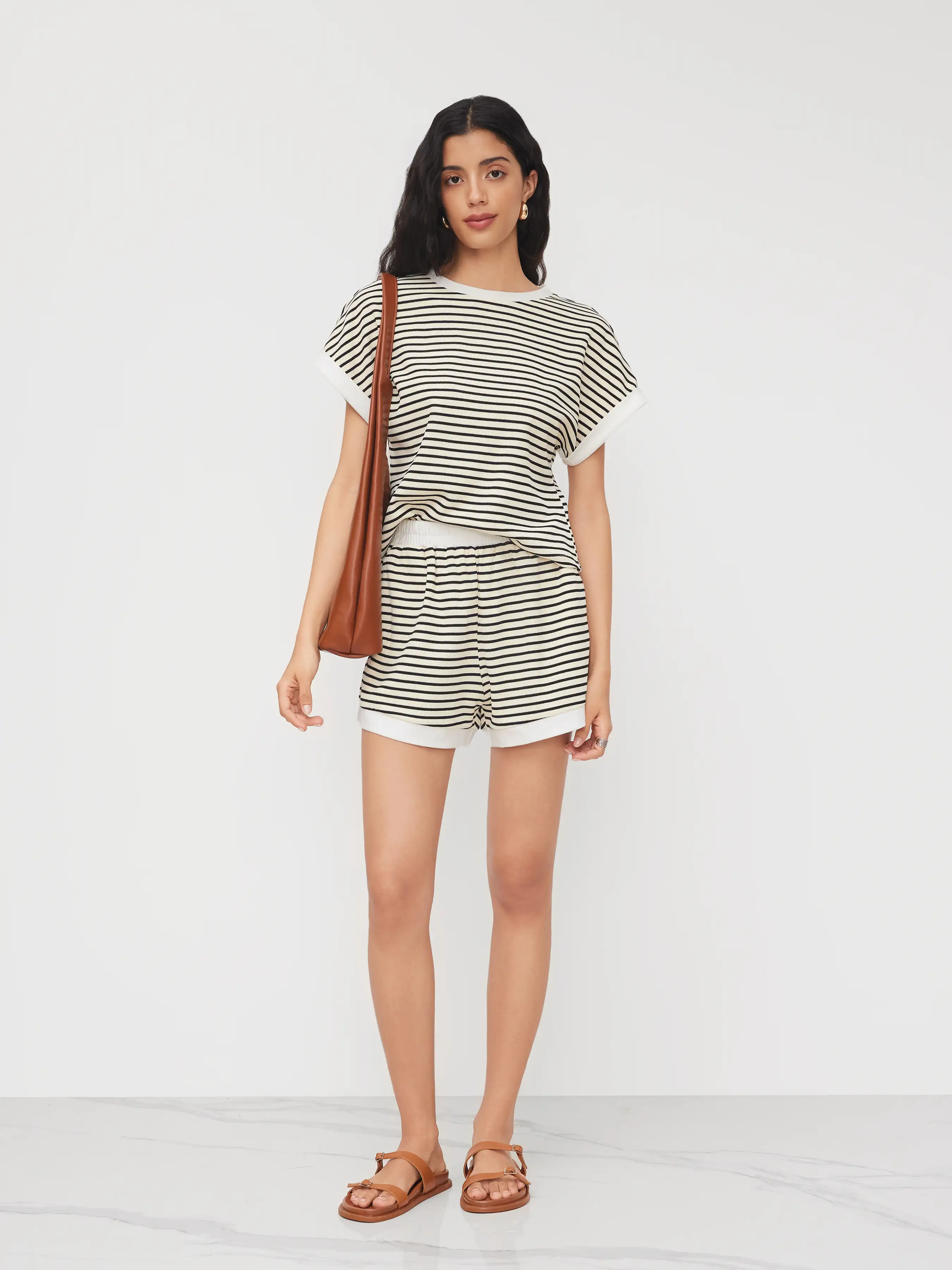 5390-cotton-blend-stripe-contrasting-binding-tee-elastic-waist-shorts-set-1.webp