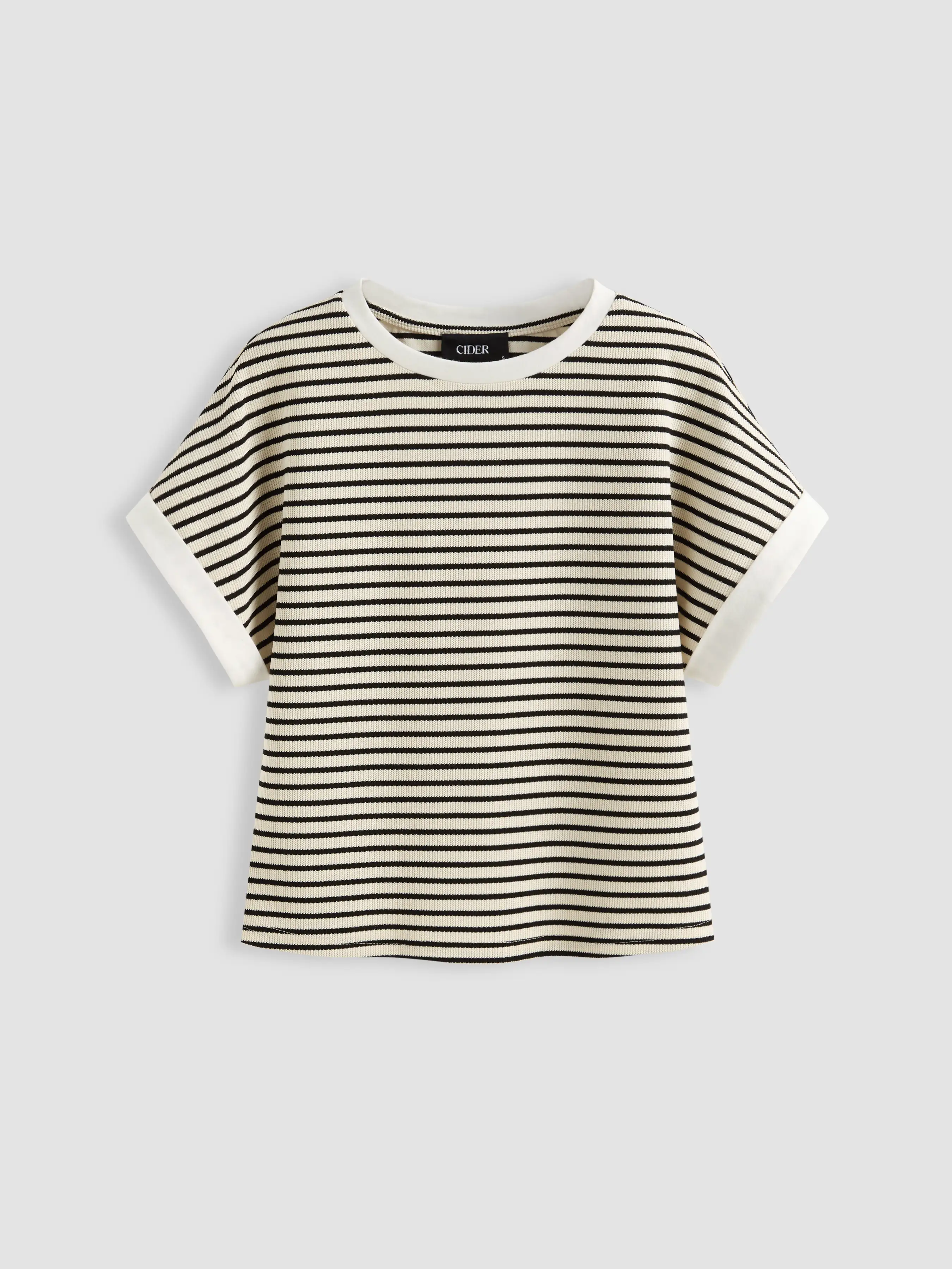 5390-cotton-blend-stripe-contrasting-binding-tee-elastic-waist-shorts-set-1.webp