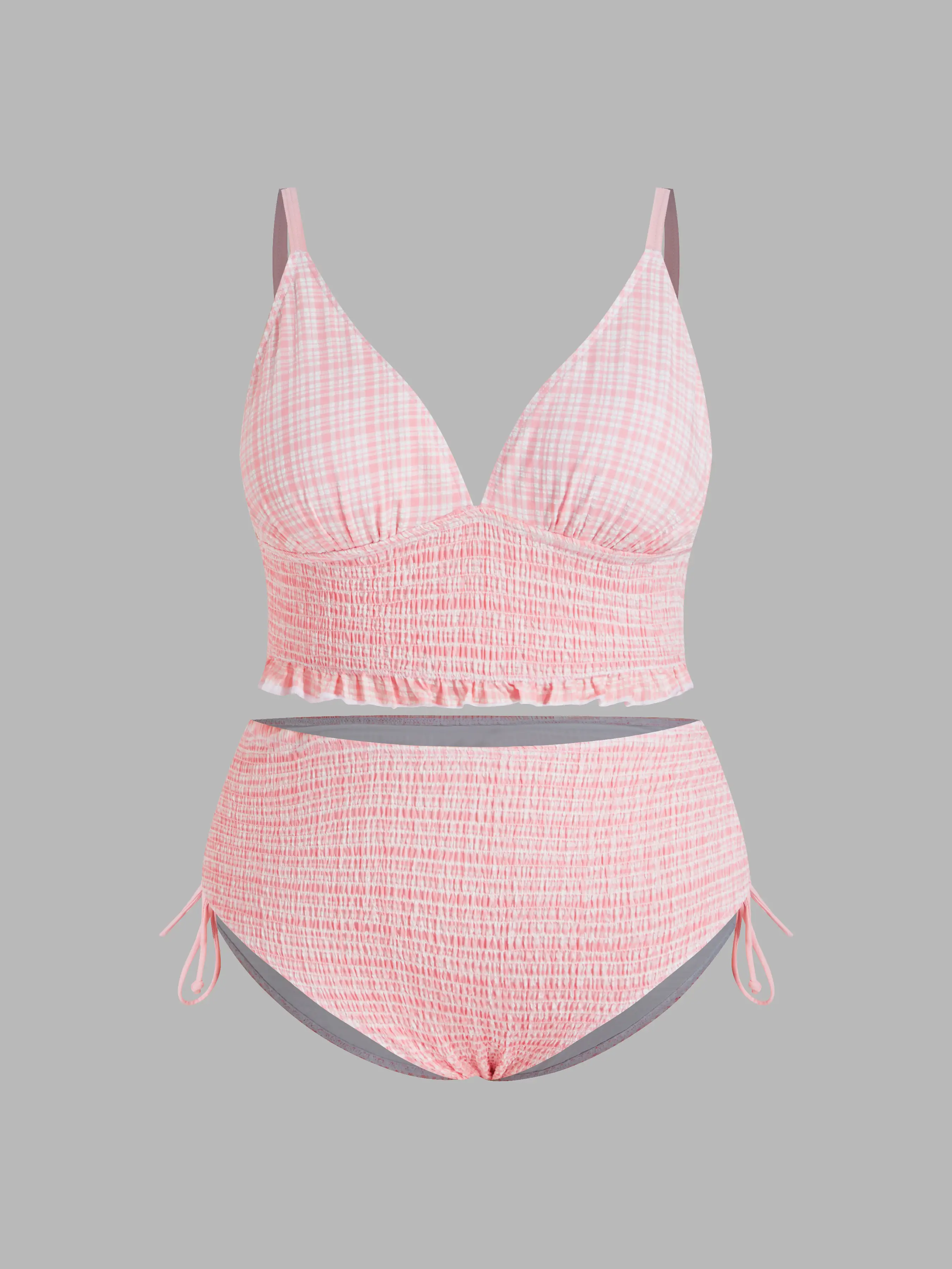 5416-v-neck-tartan-shirred-triangle-drawstring-bikini-set-curve-plus-1.webp