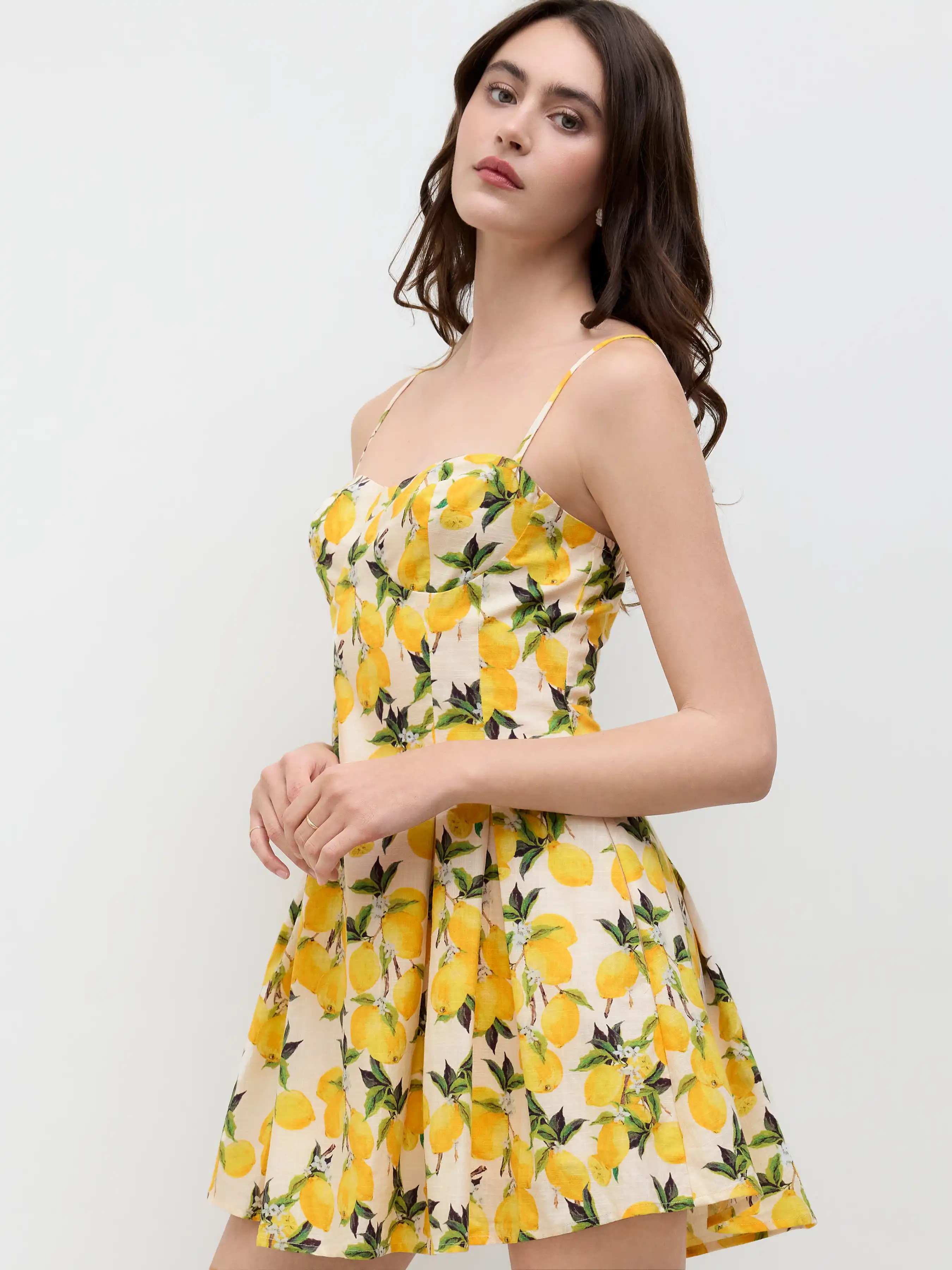 5495-cotton-sweetheart-neckline-lemon-lace-up-mini-dress-1.webp