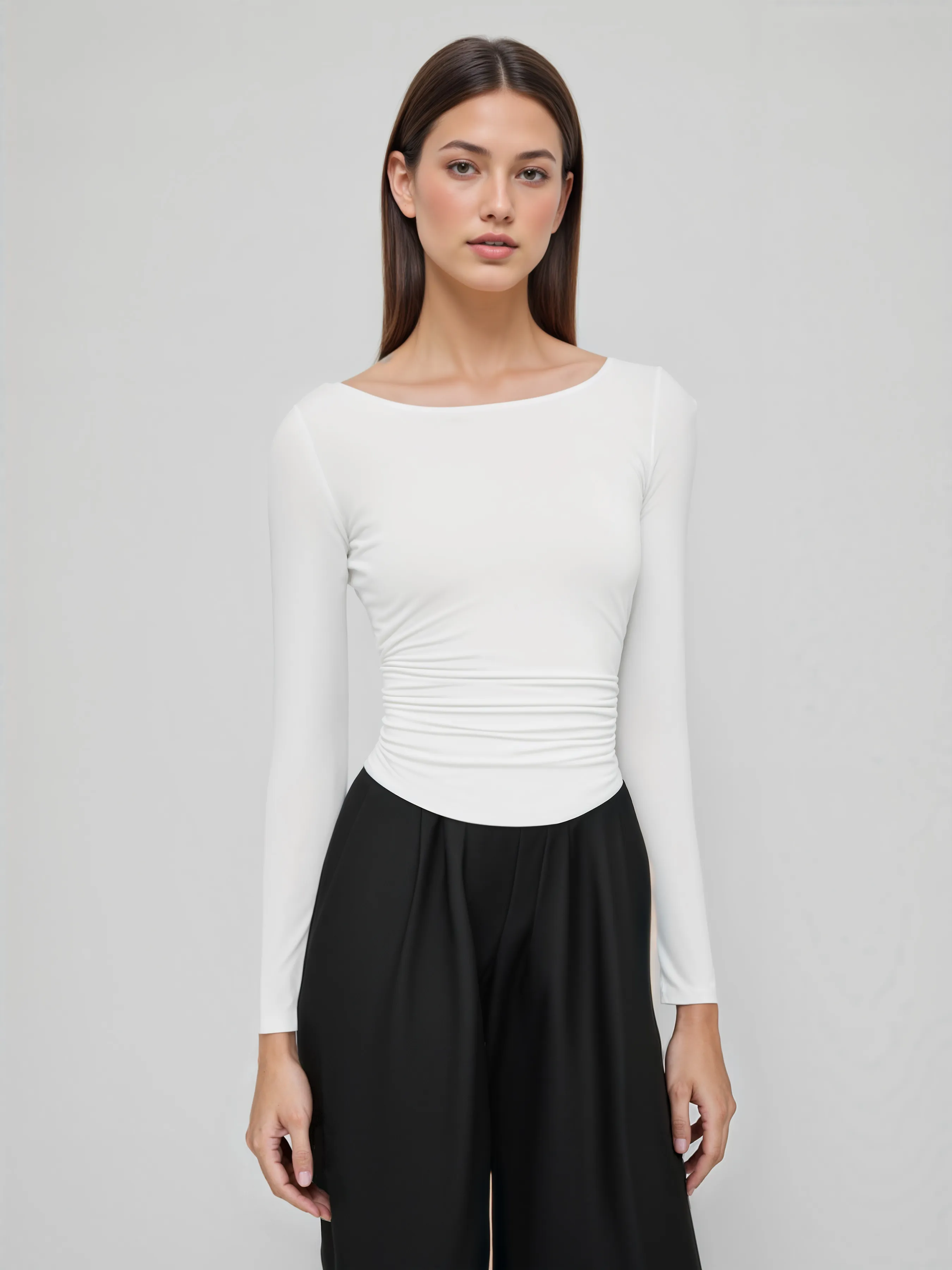 5641-boat-neck-solid-ruched-long-sleeve-tee-1.webp