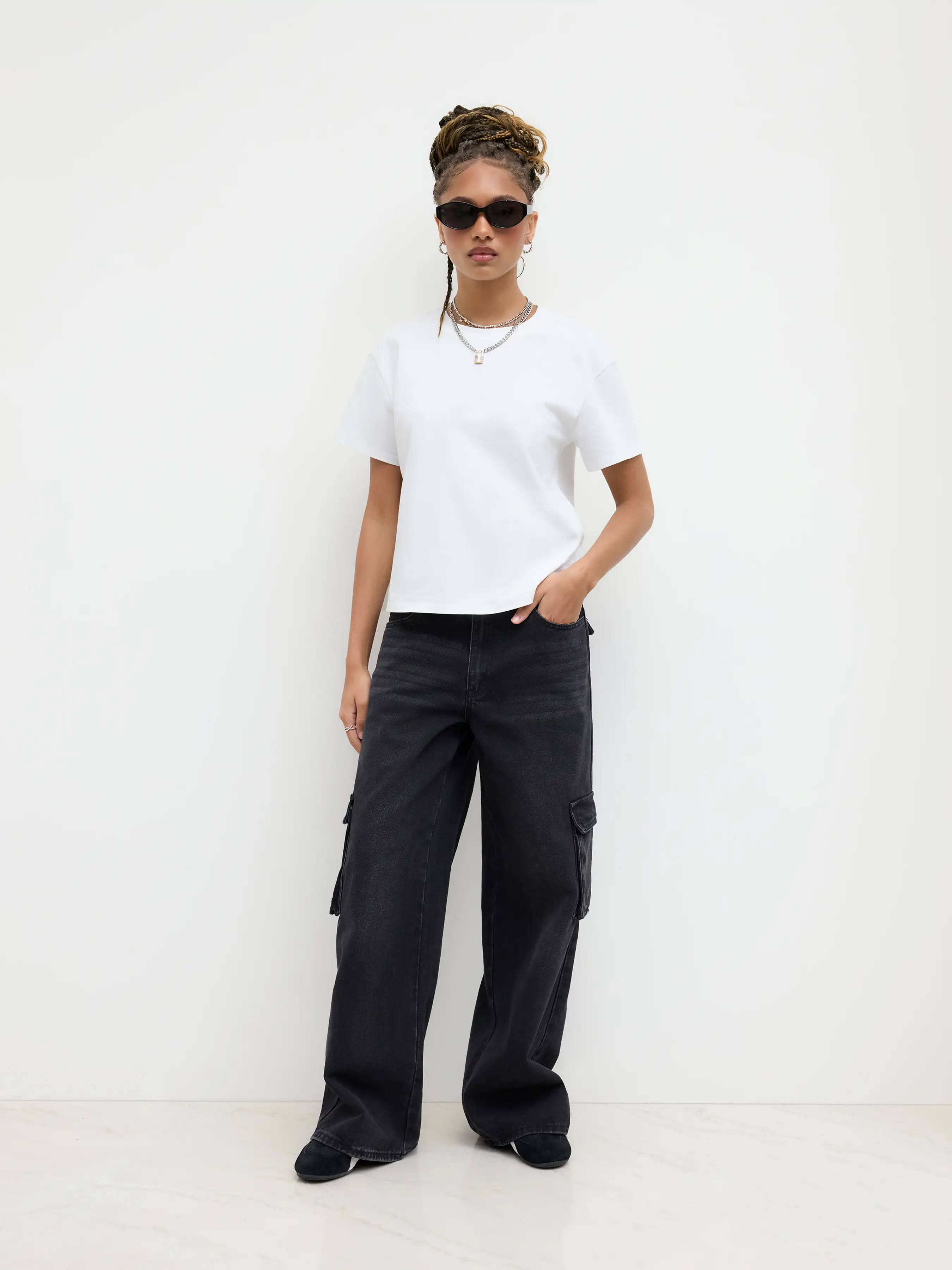 100% Cotton Round Neckline Easy Tee