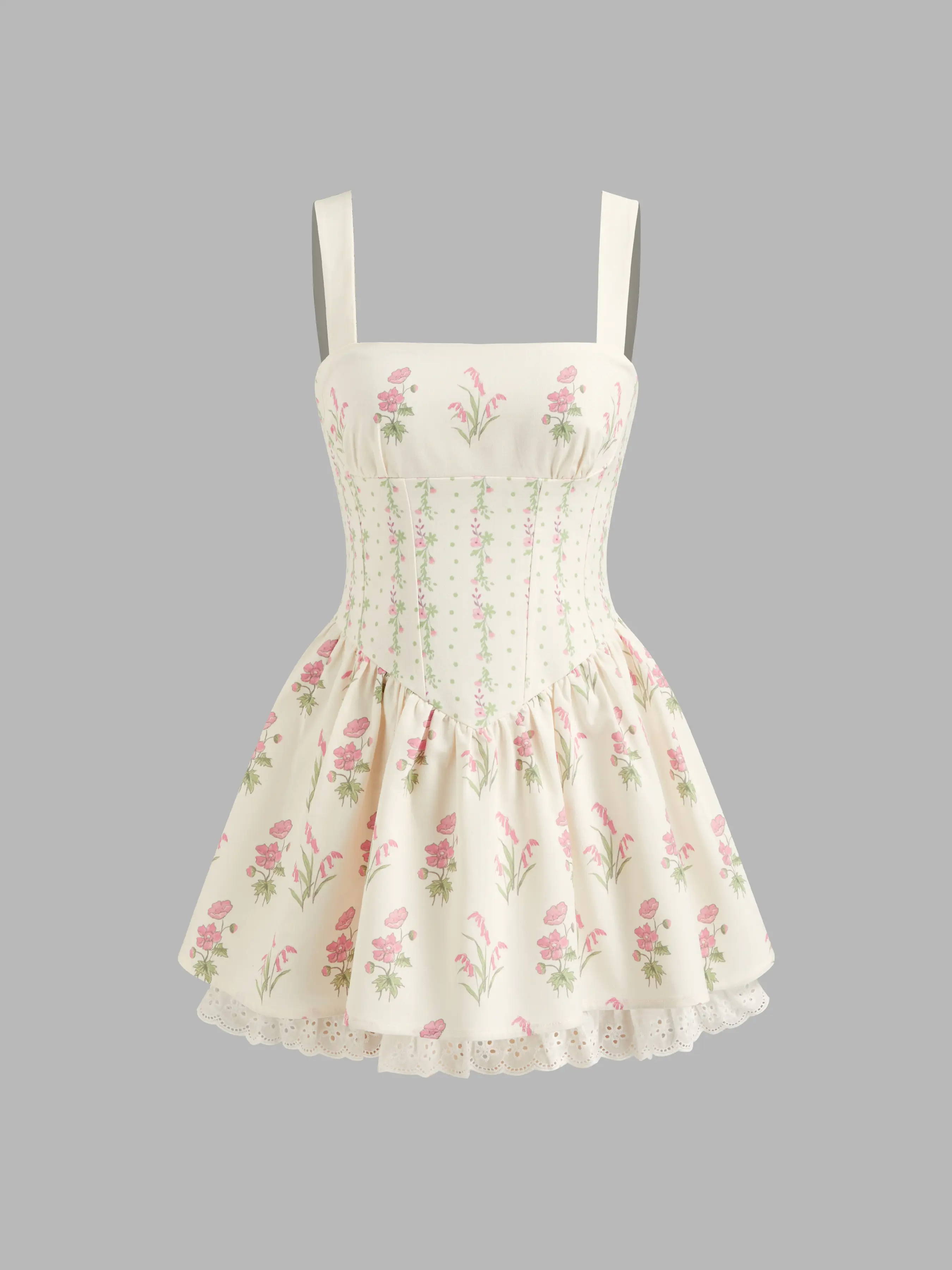 Linen-blend Floral Broderie Anglaise Trim Layered Lace Up Mini Dress 1 5916-linen-blend-floral-broderie-anglaise-trim-layered-lace-up-mini-dress-1.webp