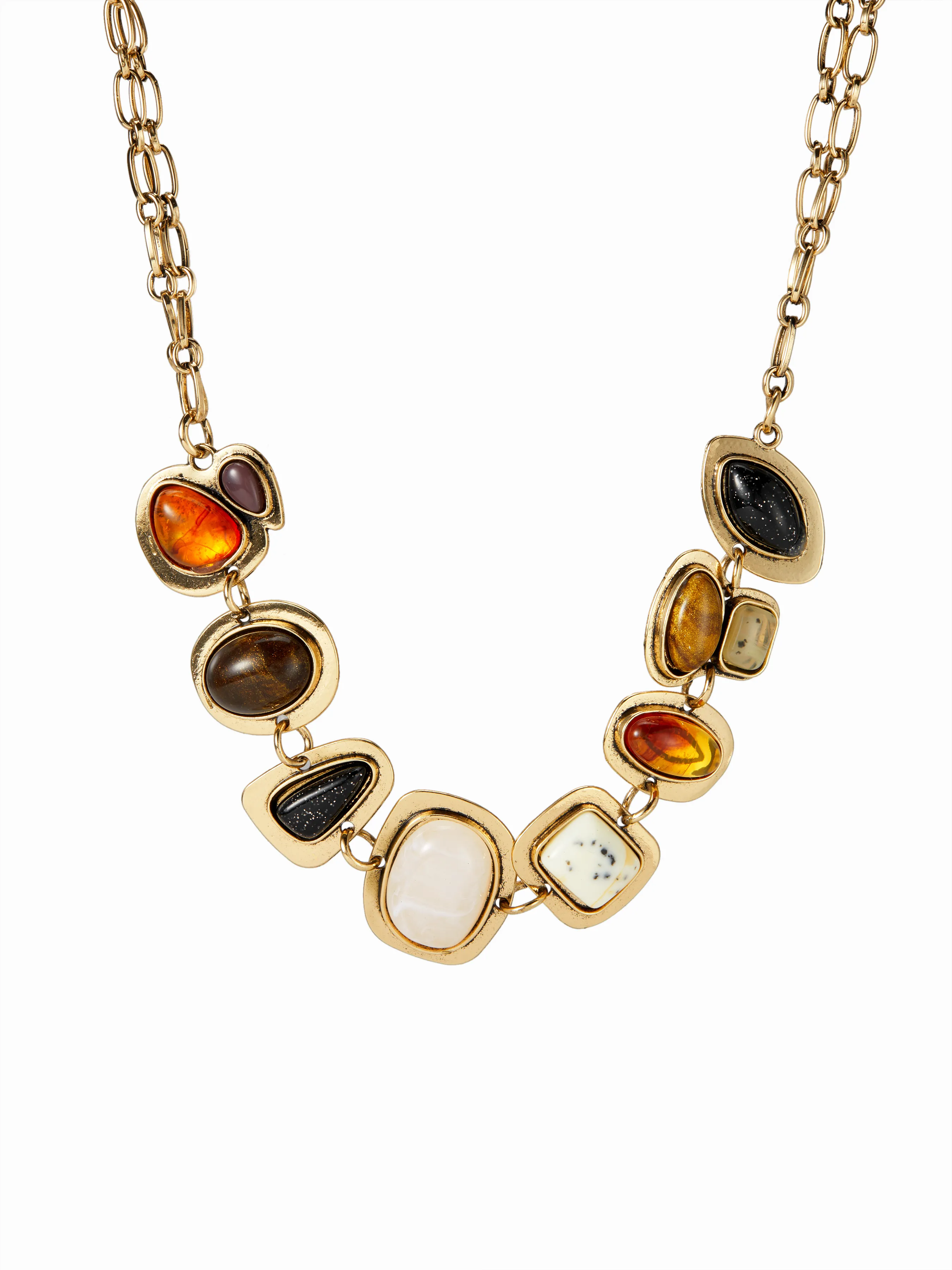 GEOMETRIC GEMSTONE NECKLACE