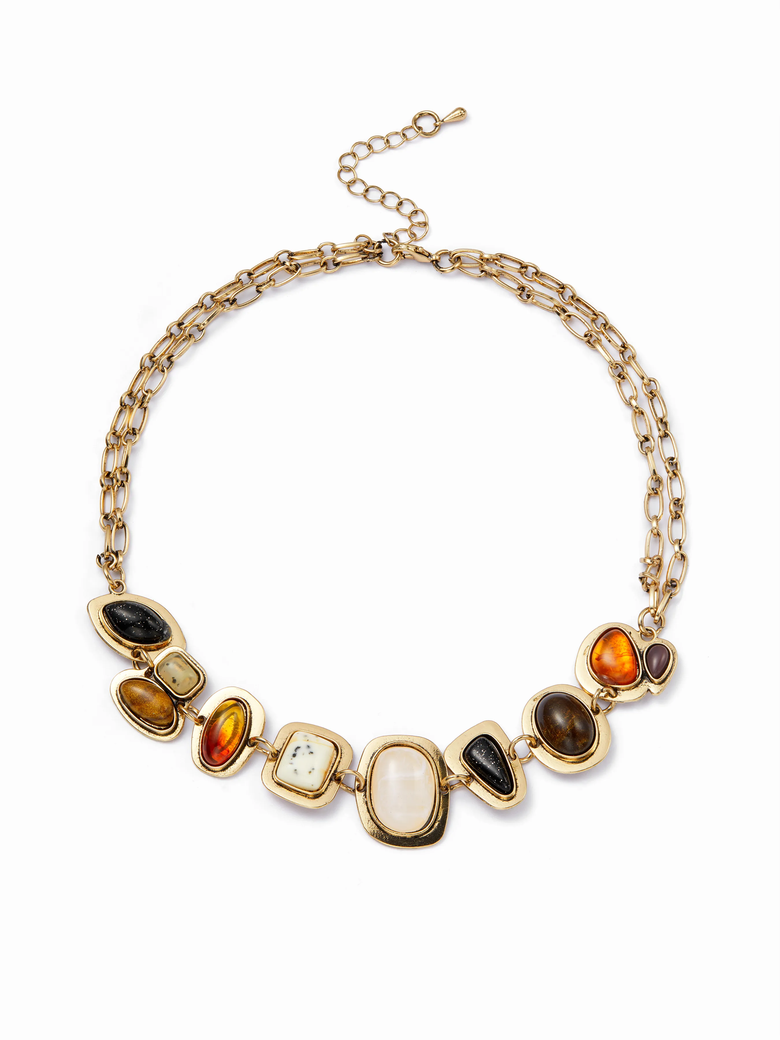GEOMETRIC GEMSTONE NECKLACE