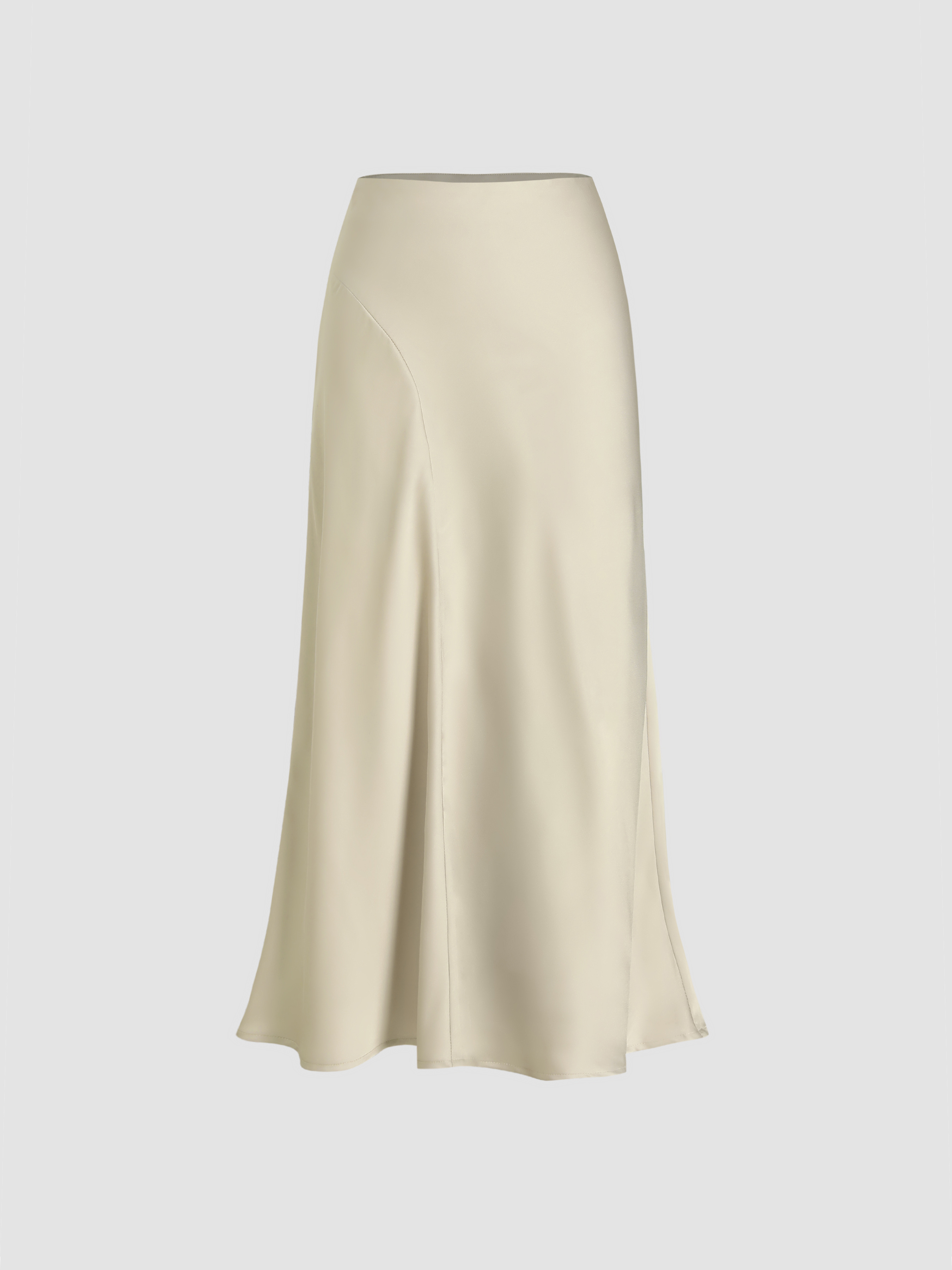 Ruffle Satin Maxi Skirt