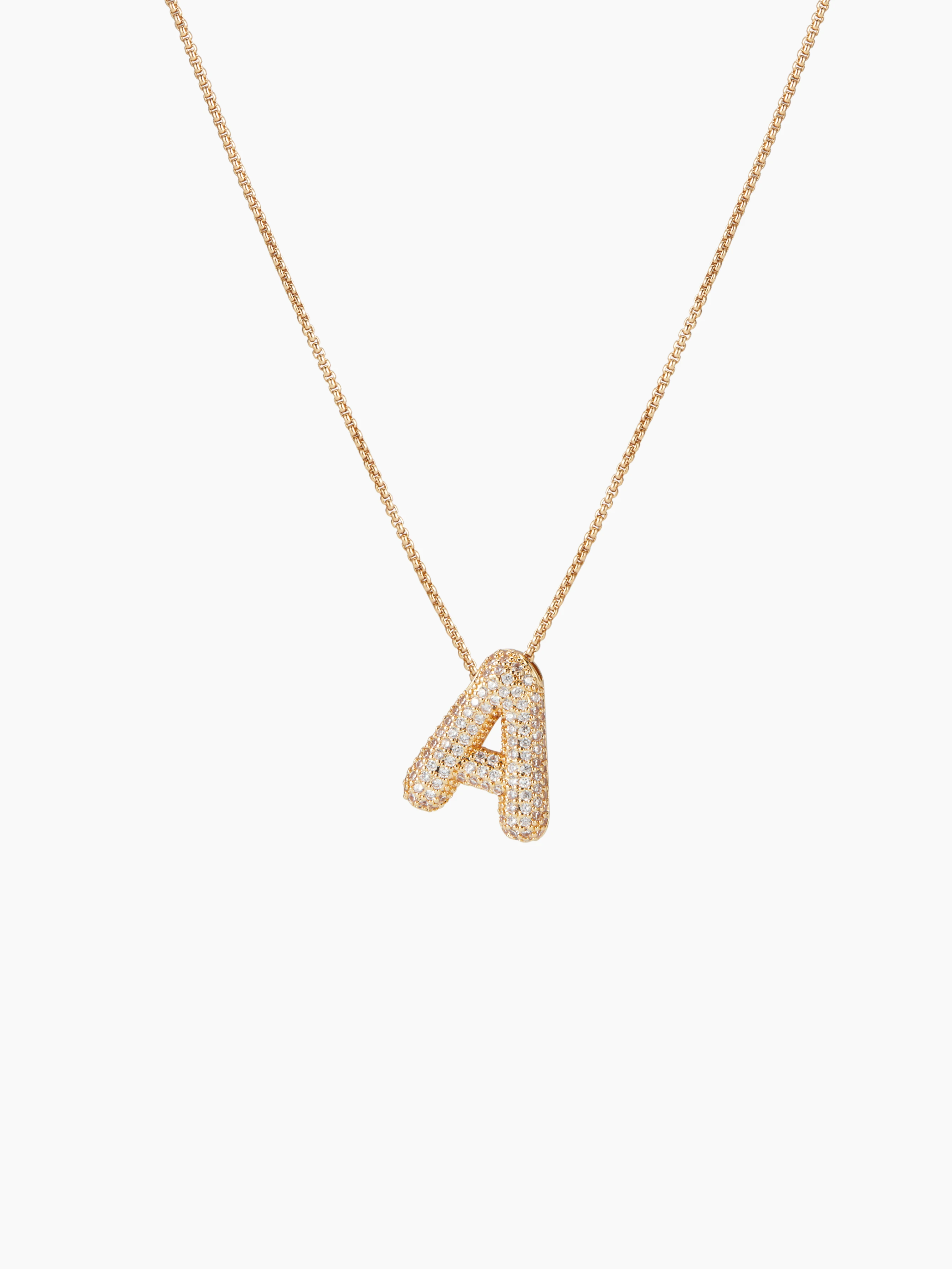 BUBBLE INITIAL LETTER RHINESTONE PENDANT NECKLACE 1 7452-bubble-initial-letter-rhinestone-pendant-necklace-1.webp