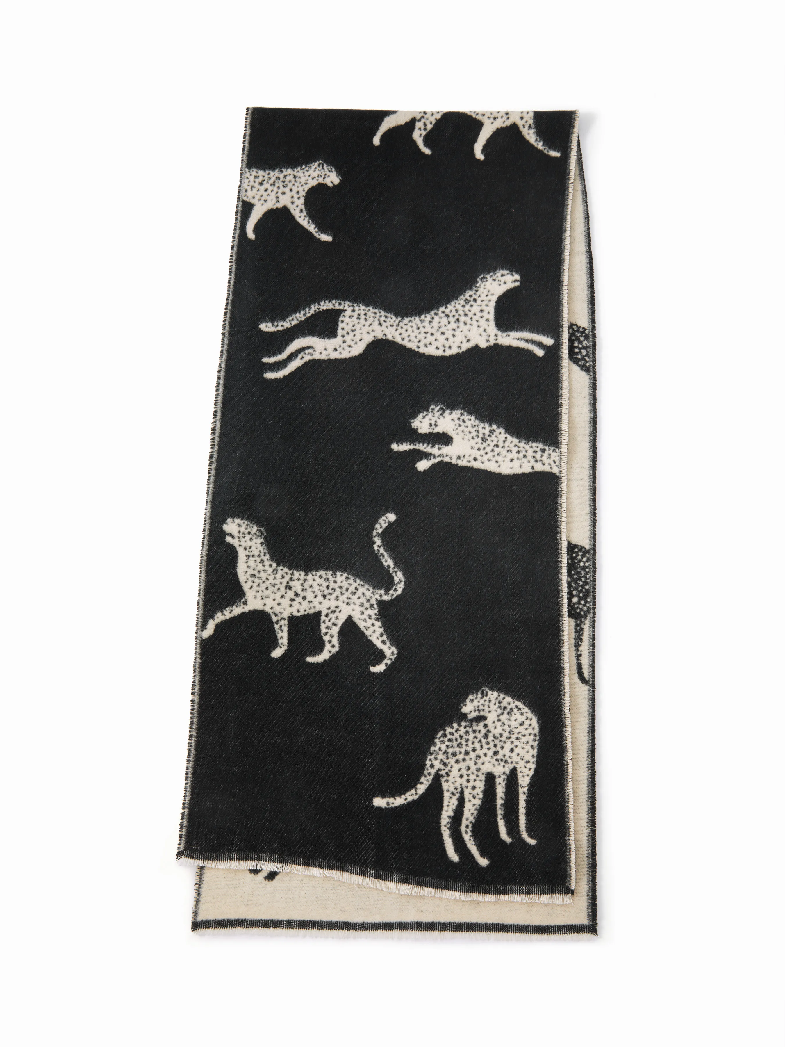TWO-TONE LEOPARD SCARF