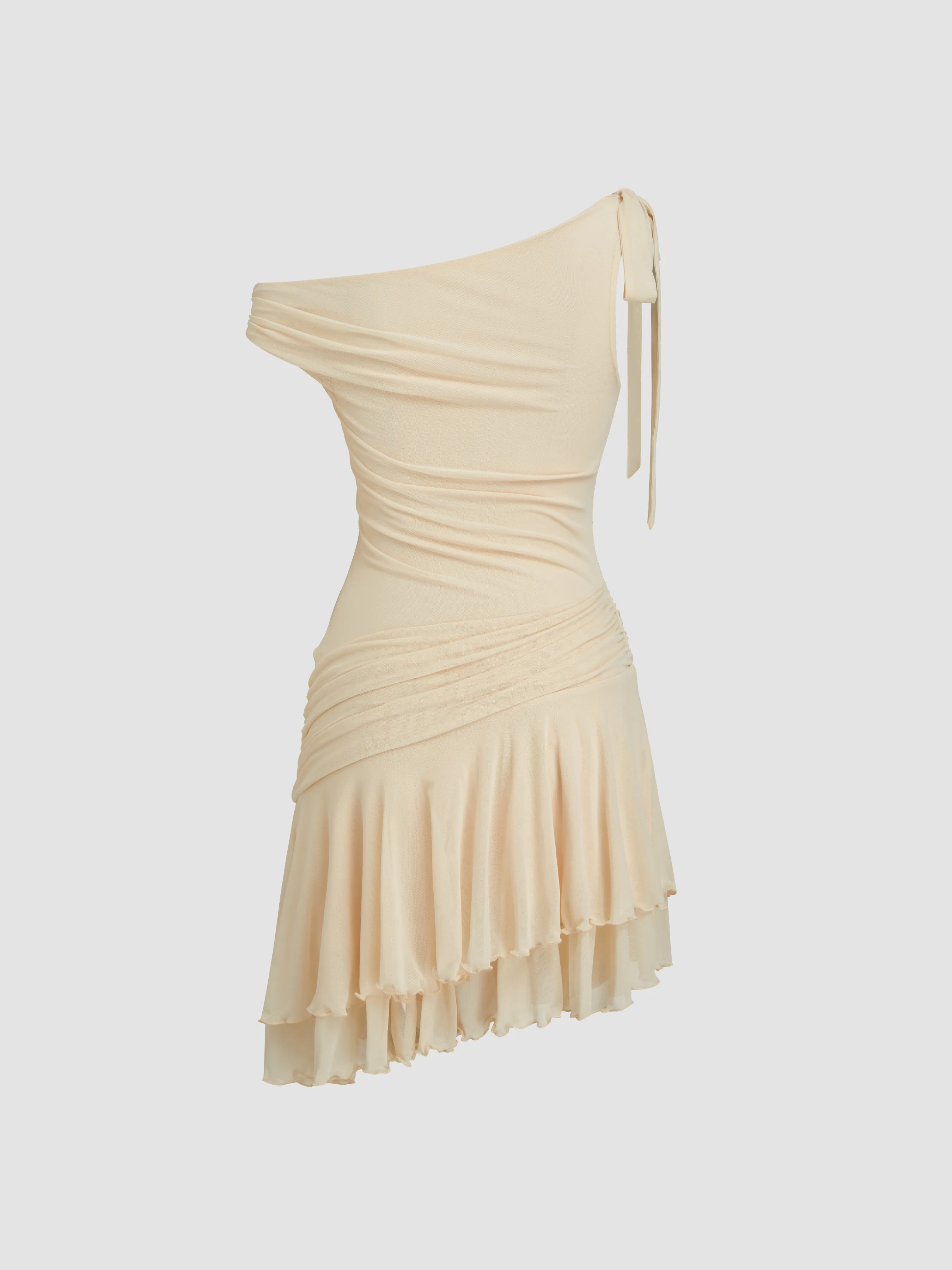 7834-mesh-asymmetrical-neck-ruched-layered-lettuce-trim-ruffle-hem-mini-dress-1.webp
