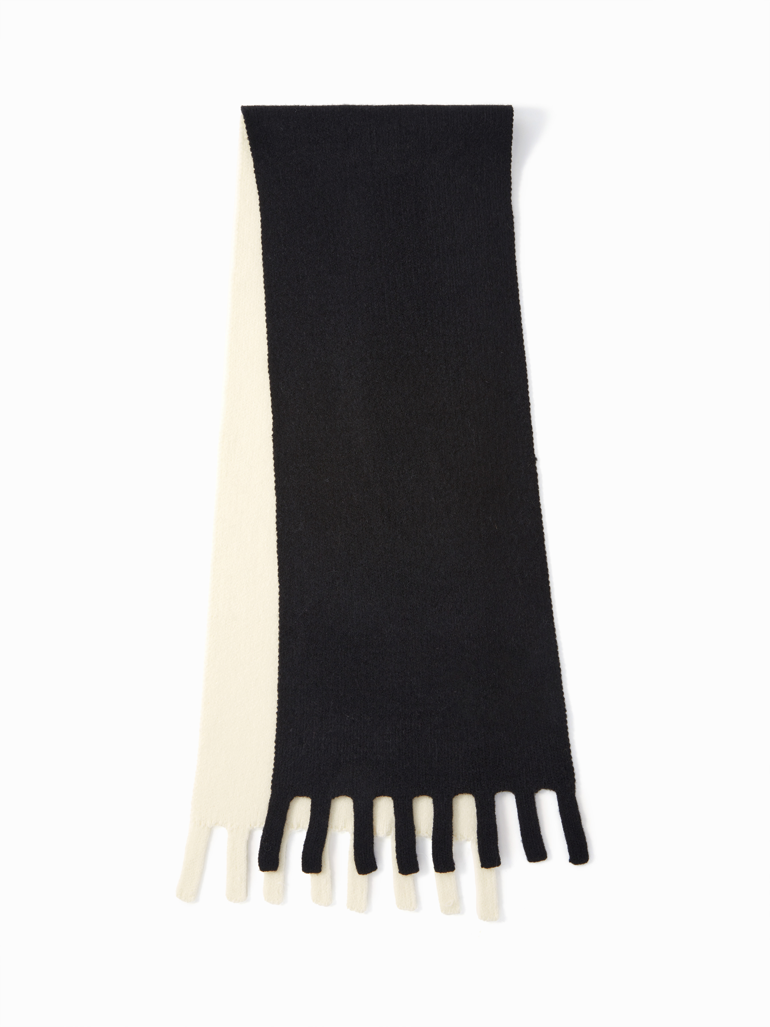 TWO-TONE FRINGED SCARF