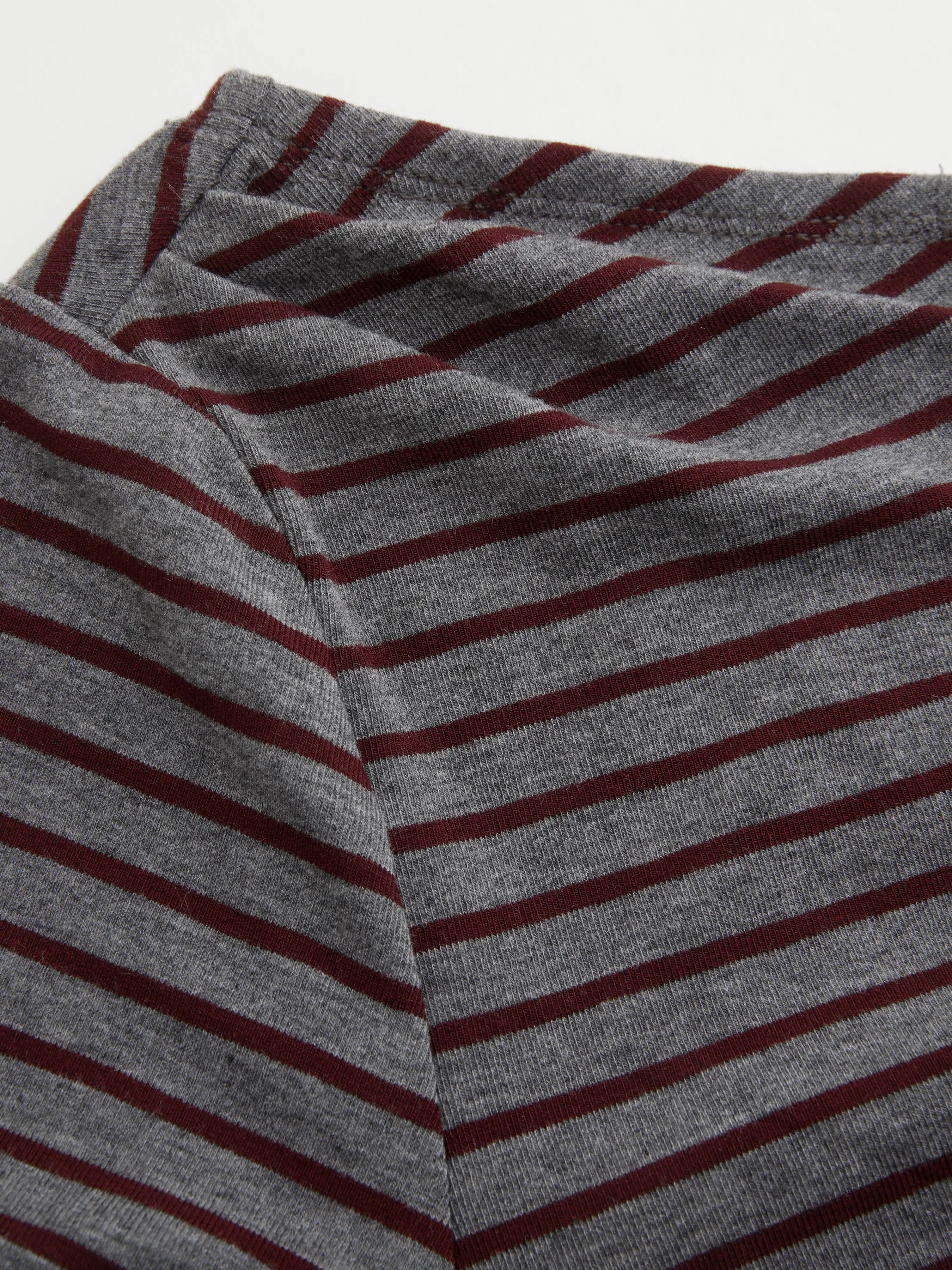 Asymmetrical Neck Striped Ruched Peplum Hem Mini Dress