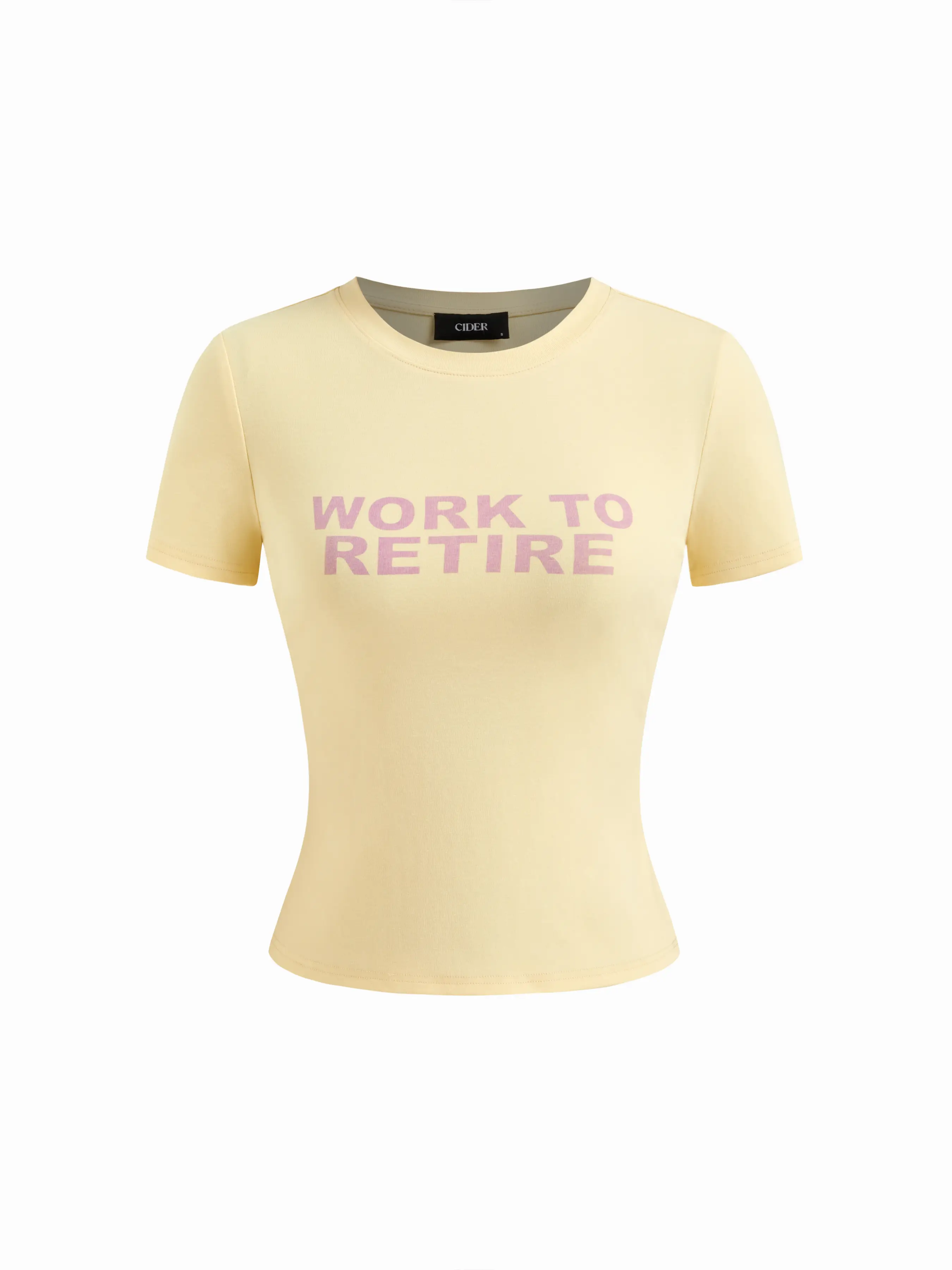 Work To Retire Cotton-blend Round Neckline Short Sleeve Tee