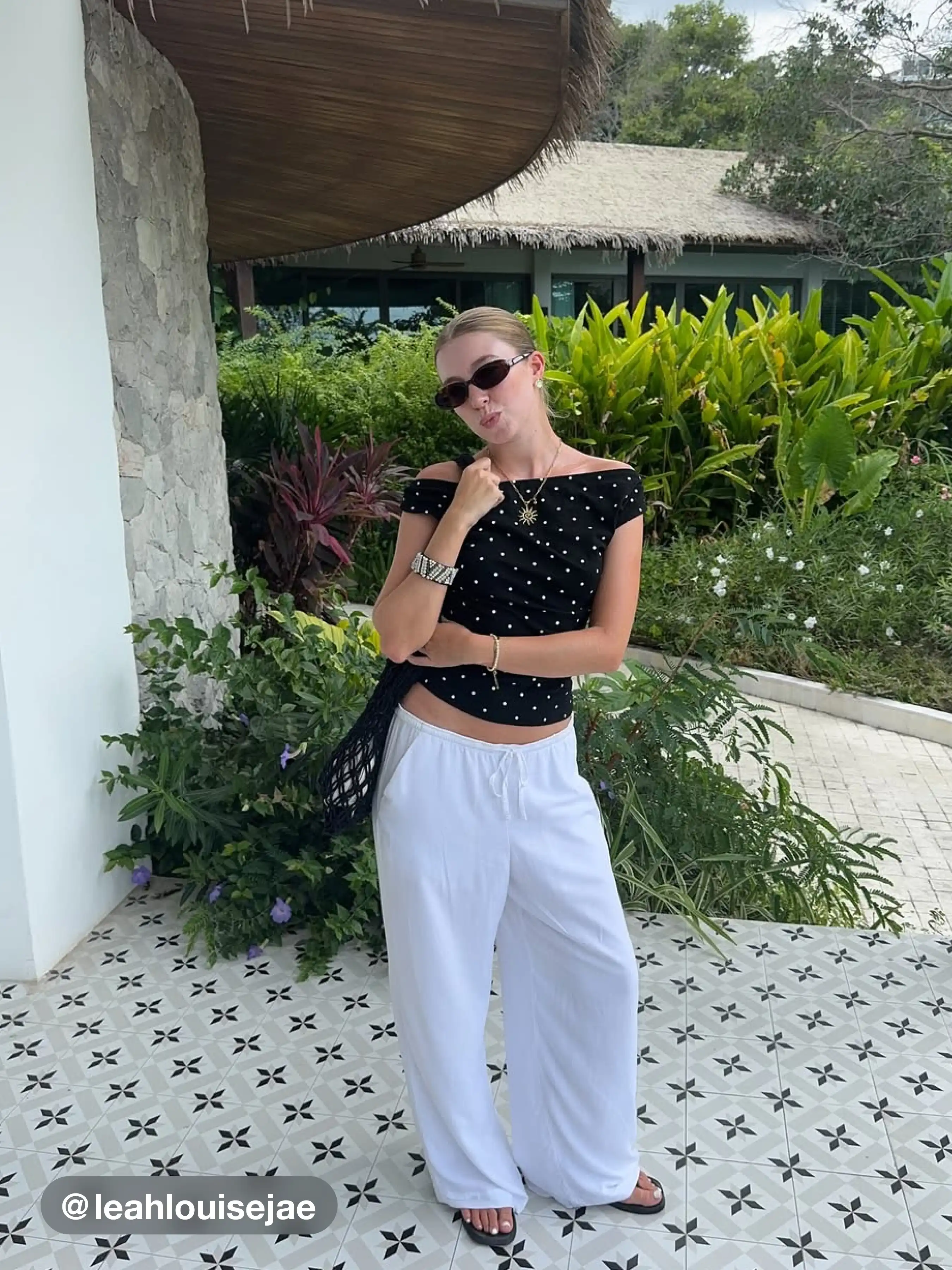 Polka Dot Ruched Top