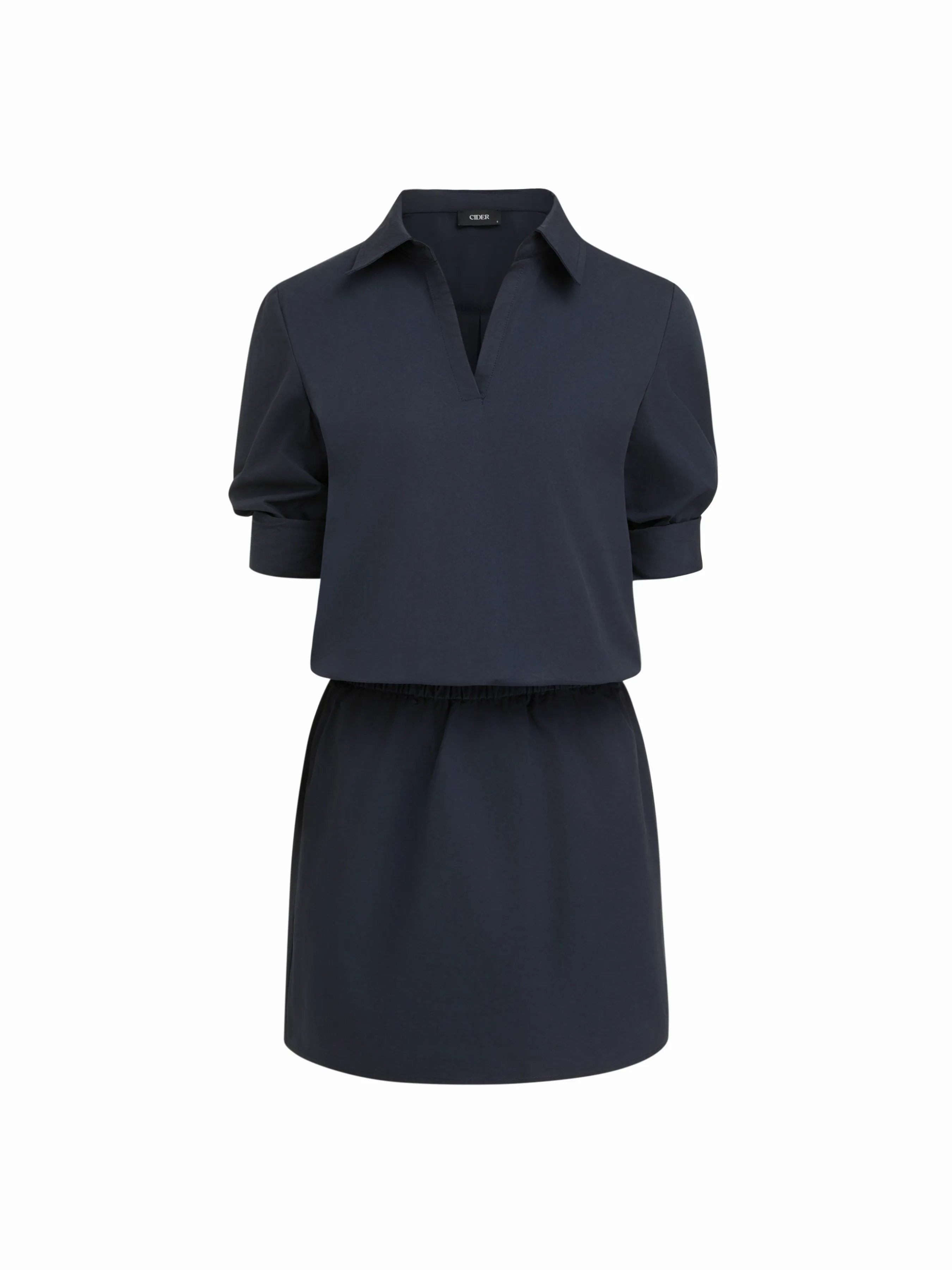 8308-100-cotton-collar-v-neck-long-sleeve-cinched-waist-mini-dress-1.webp